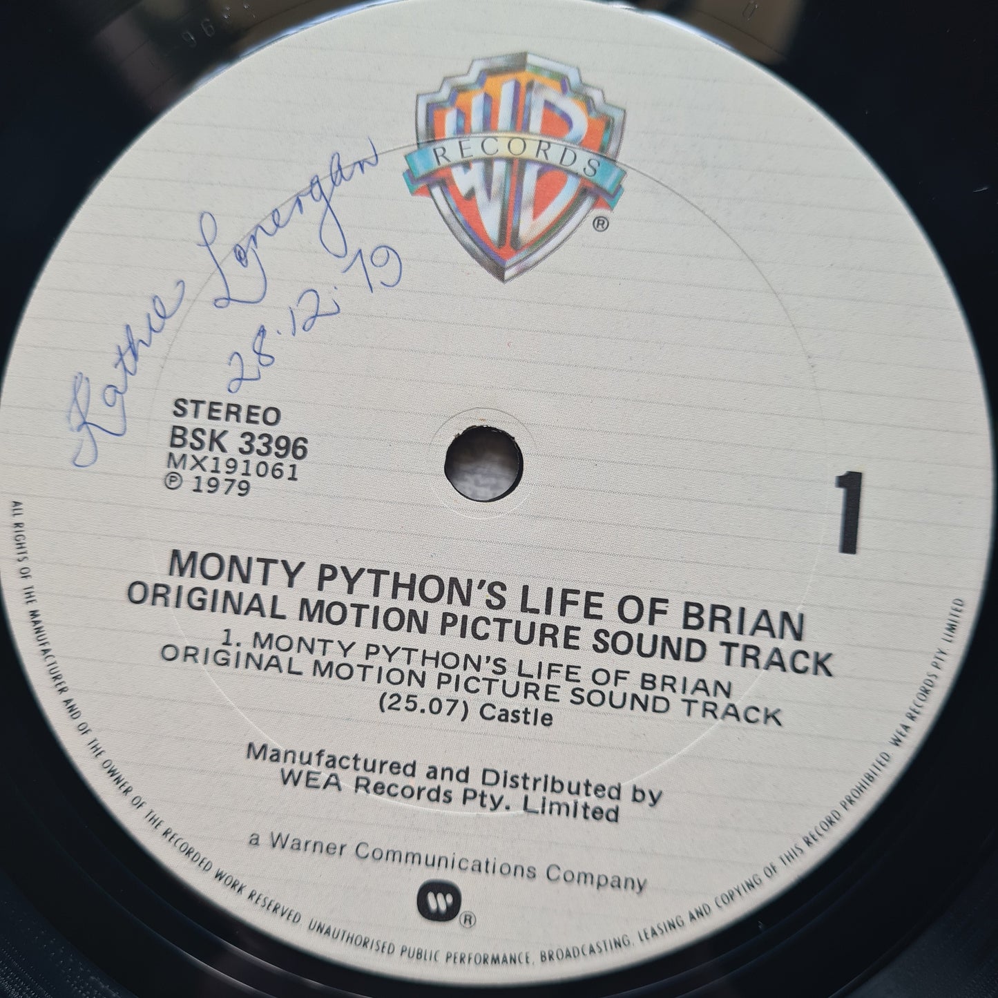 Monty Python – Monty Python's Life Of Brian (Original Motion Picture Soundtrack) - 1979 - Vinyl Record LP - Sound Hound Records