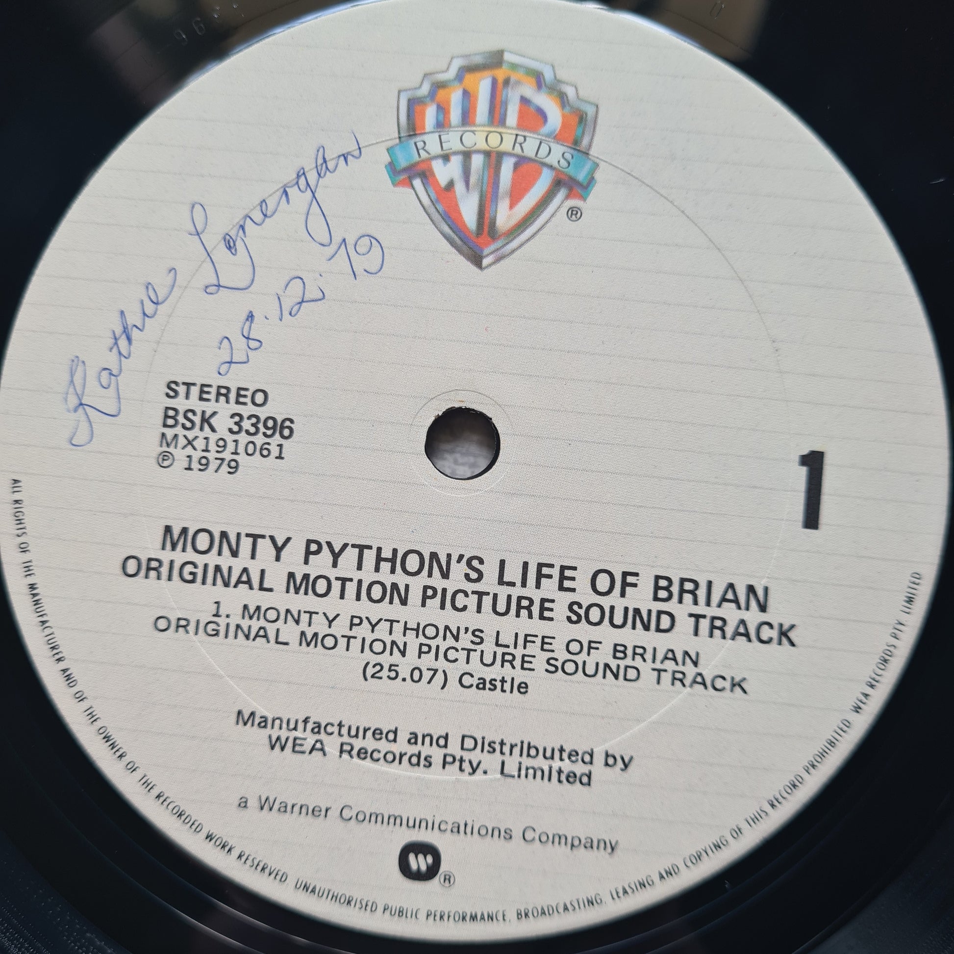 Monty Python – Monty Python's Life Of Brian (Original Motion Picture Soundtrack) - 1979 - Vinyl Record LP - Sound Hound Records