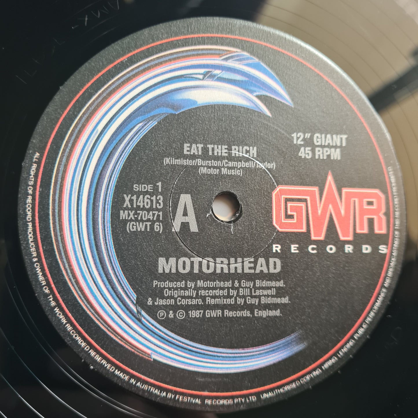 Motörhead – Eat The Rich (12" Single - Limited Edition) - 1987 Australian Pressing - Vinyl Record Maxi Single - Sound Hound Records
