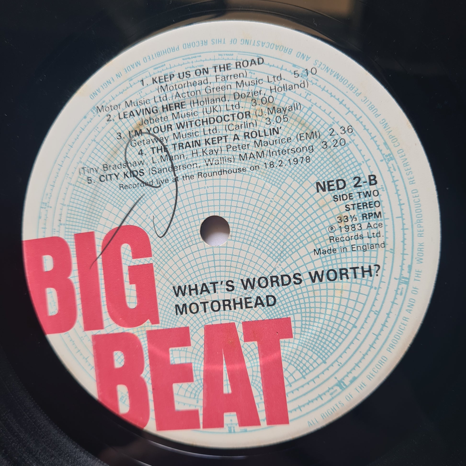 Motörhead – What's Words Worth? (Recorded Live 1978) - 1983 UK Press - Vinyl Record LP - Sound Hound Records
