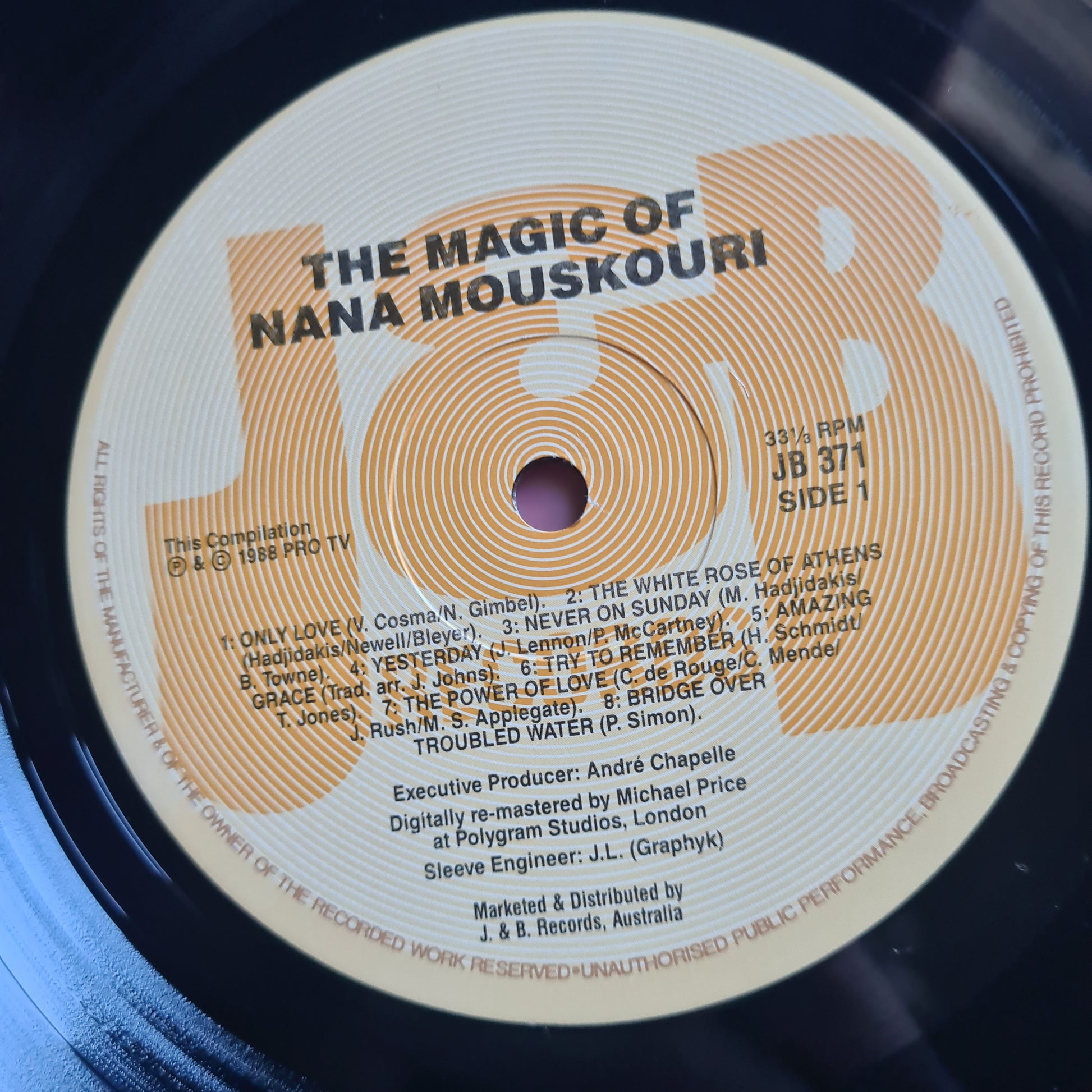 Nana Mouskouri – The Magic Of Nana Mouskouri - 1989 - Vinyl Record LP - Sound Hound Records