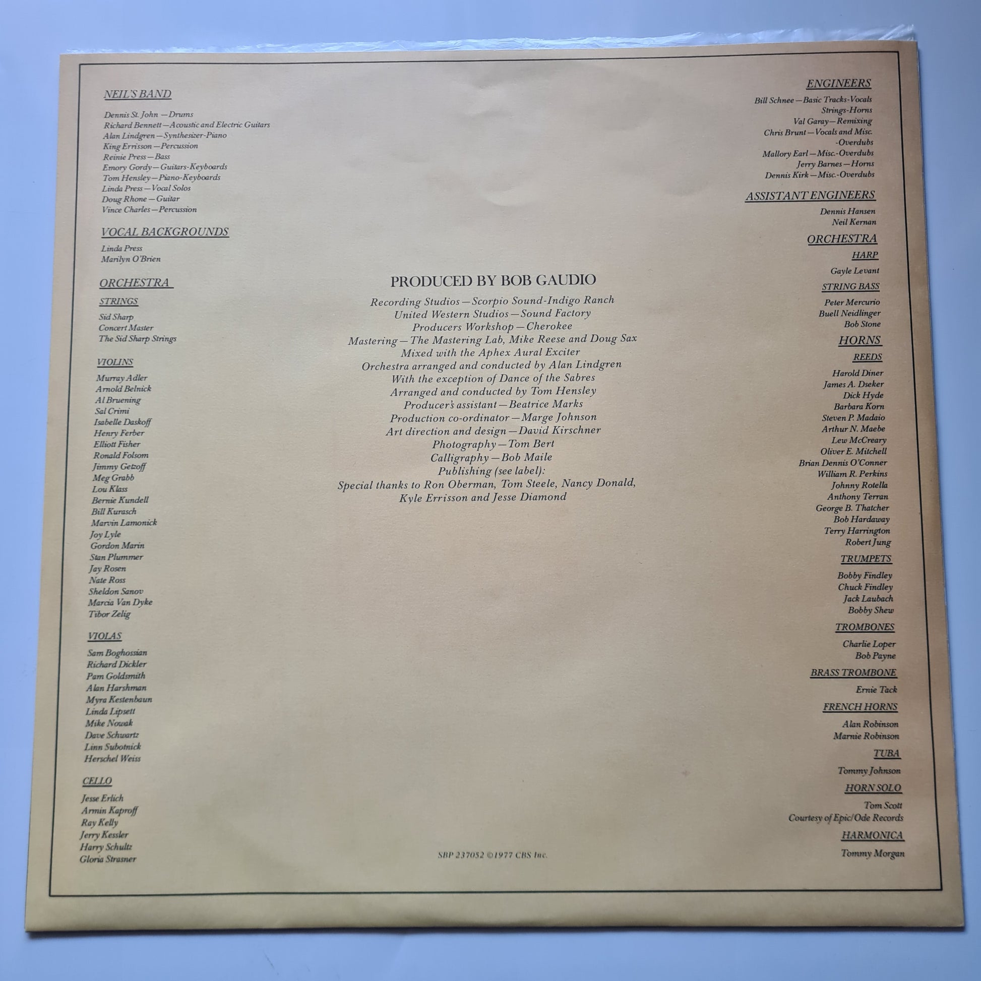 Neil Diamond – I'm Glad You're Here With Me Tonight - 1977 - Vinyl Record LP - Sound Hound Records