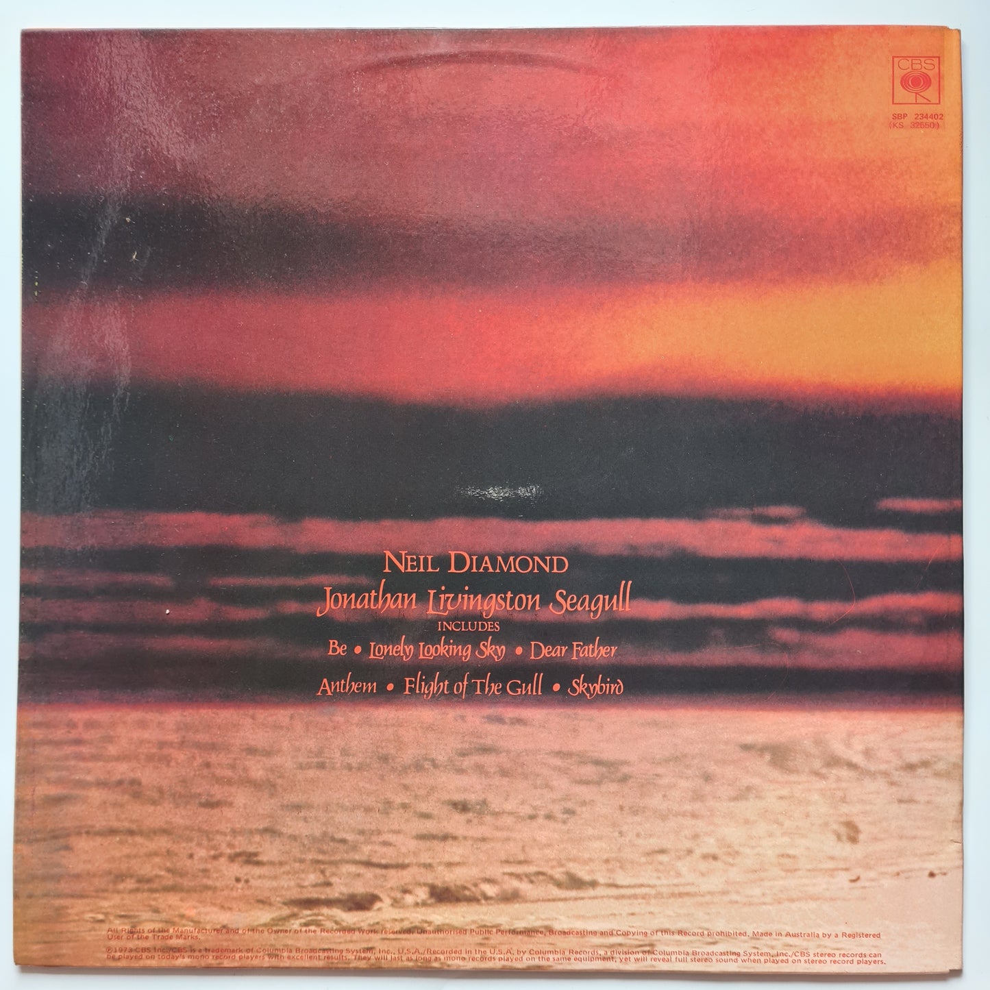 Neil Diamond – Jonathan Livingston Seagull (Original Motion Picture Sound Track) - 1973 - Vinyl Record LP - Sound Hound Records