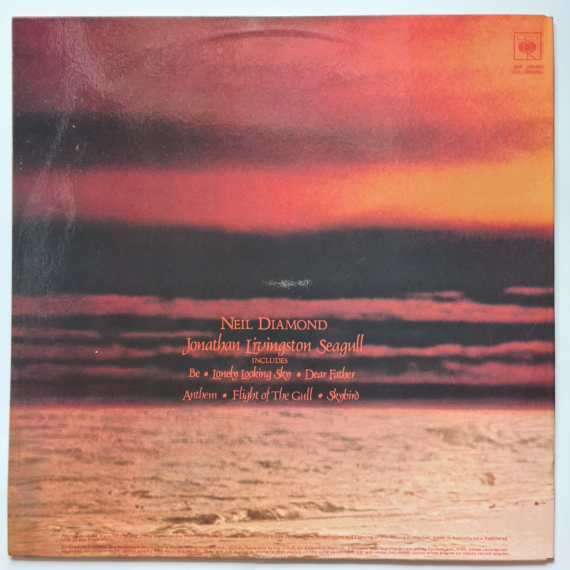 Neil Diamond – Jonathan Livingston Seagull (Original Motion Picture Sound Track) - 1973 - Vinyl Record LP - Sound Hound Records