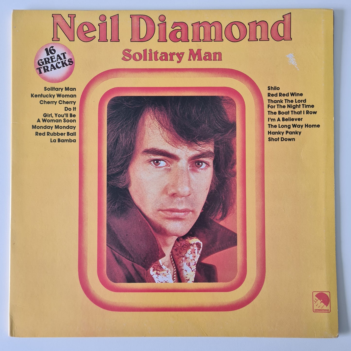 Neil Diamond – Solitary Man: 16 Great Tracks - 1975 - Vinyl Record LP (excellent) - Sound Hound Records
