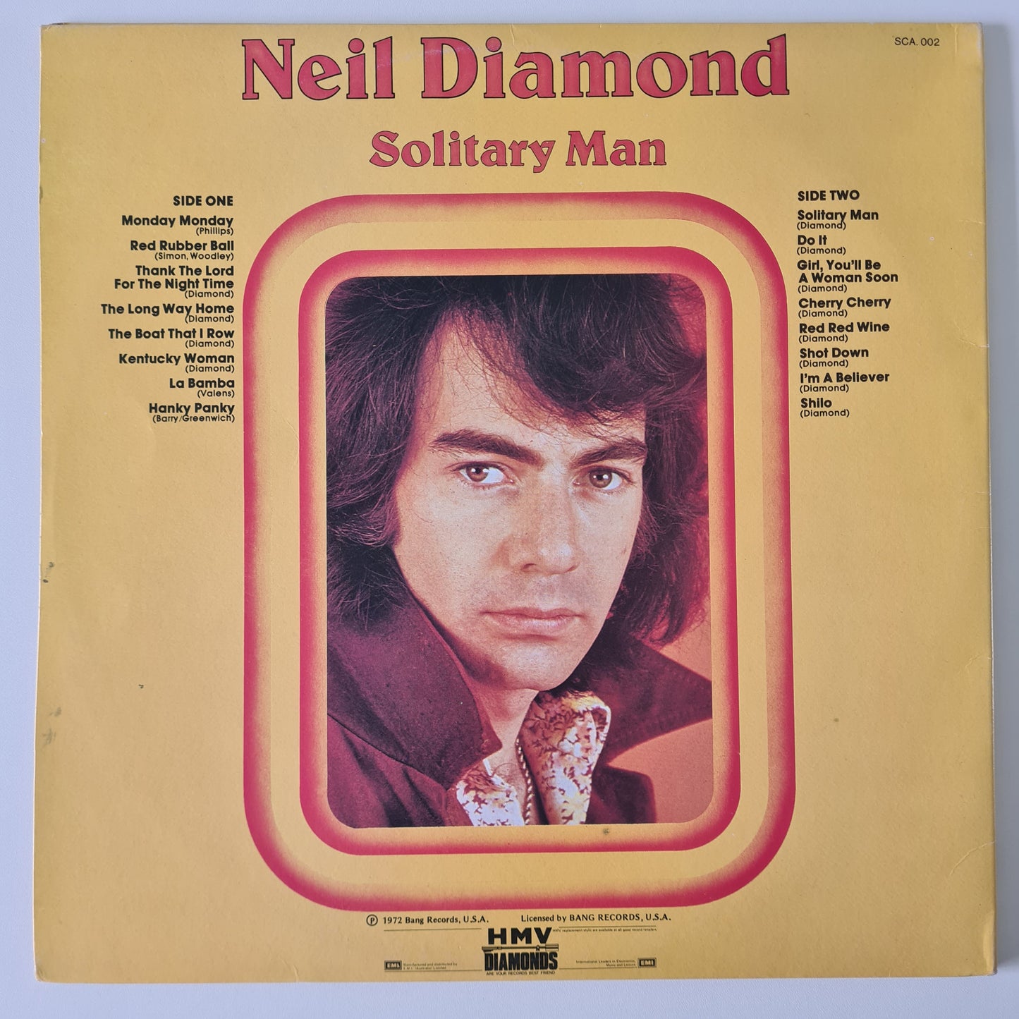 Neil Diamond – Solitary Man: 16 Great Tracks - 1975 - Vinyl Record LP (excellent) - Sound Hound Records