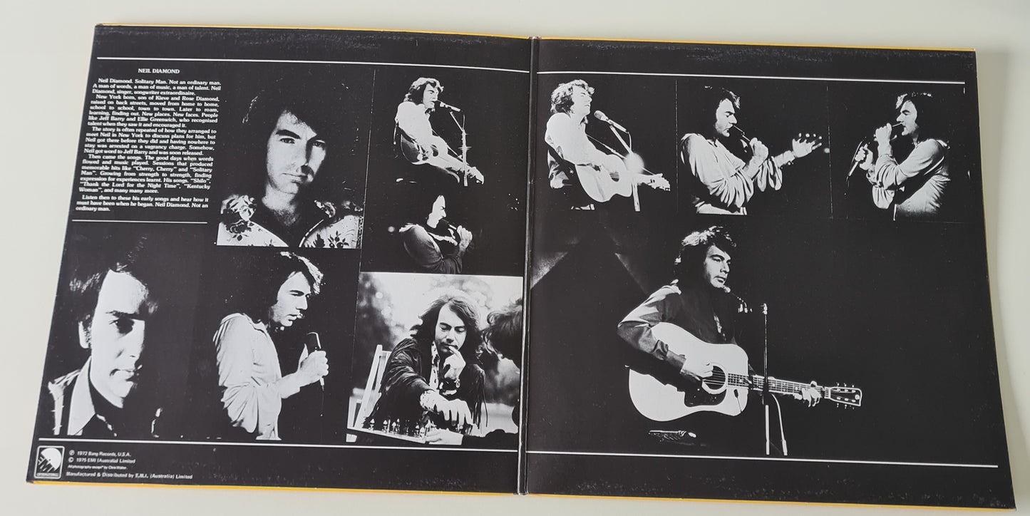 Neil Diamond – Solitary Man: 16 Great Tracks - 1975 - Vinyl Record LP (excellent) - Sound Hound Records