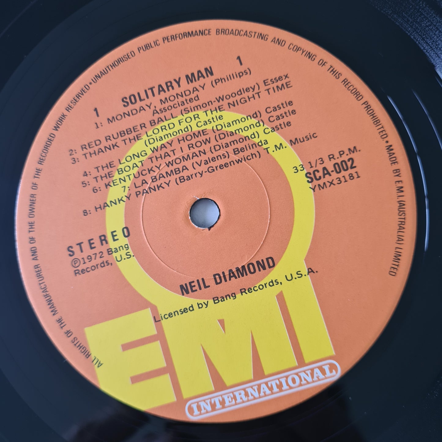 Neil Diamond – Solitary Man: 16 Great Tracks - 1975 - Vinyl Record LP (excellent) - Sound Hound Records