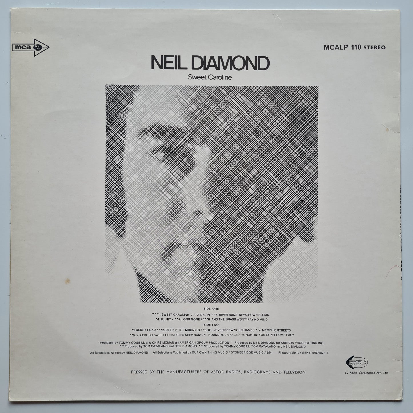 Neil Diamond – Sweet Caroline - 1969 (70's Australian Pressing) - Vinyl Record LP - Sound Hound Records