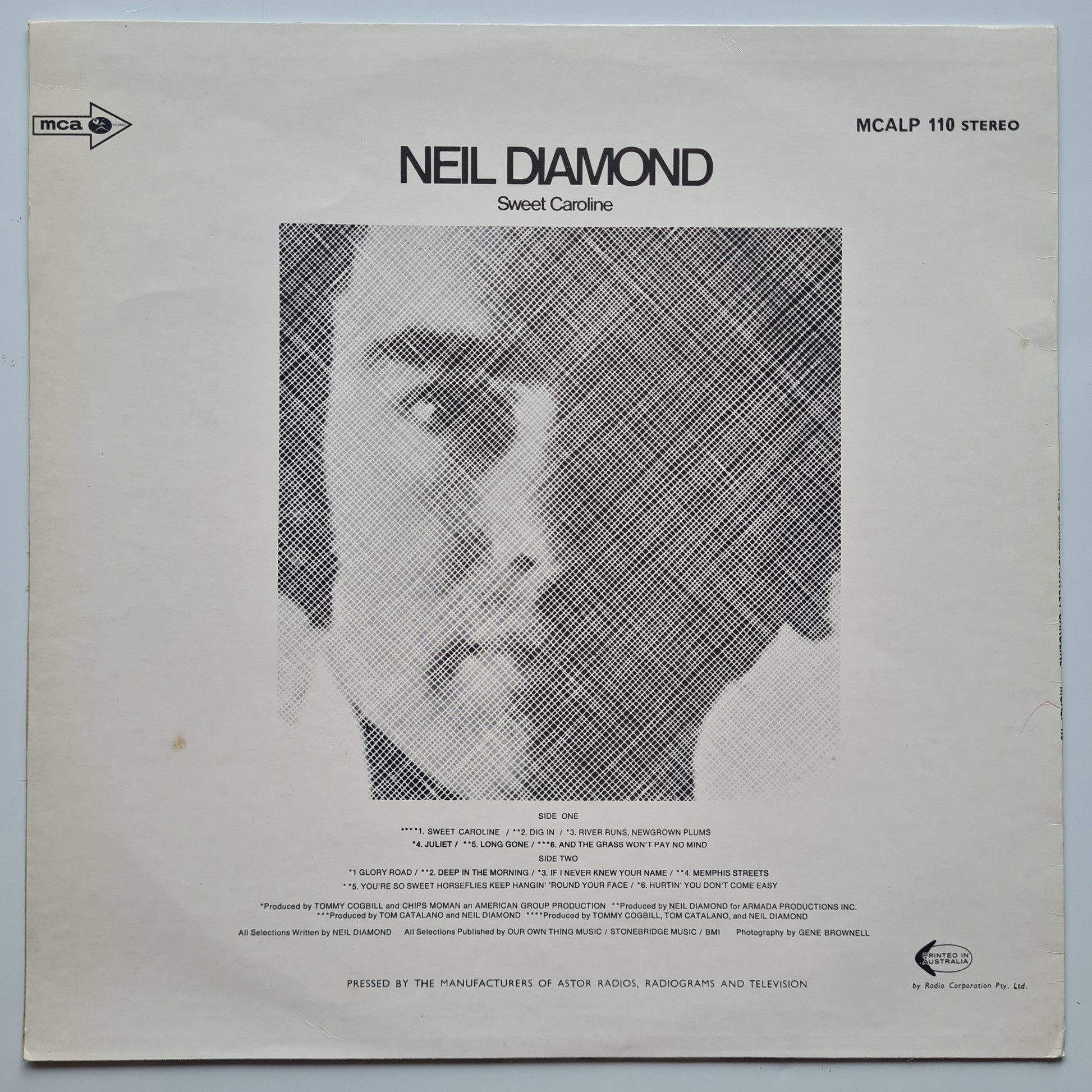 Neil Diamond – Sweet Caroline - 1969 (70's Australian Pressing) - Vinyl Record LP - Sound Hound Records