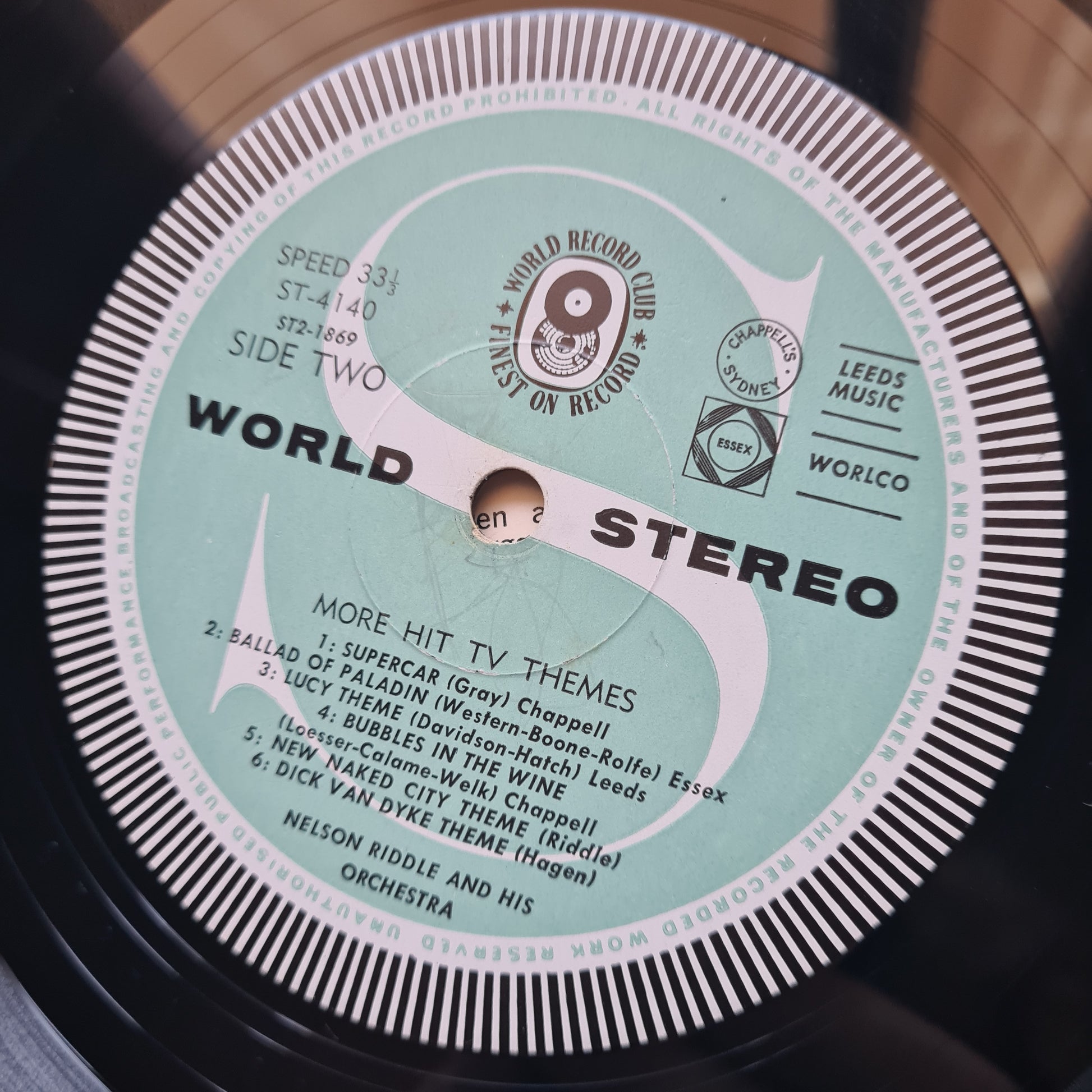 Nelson Riddle And His Orchestra - More Hit T.V. Themes - 1963 (1966 Australian Pressing) - Vinyl Record LP - Sound Hound Records