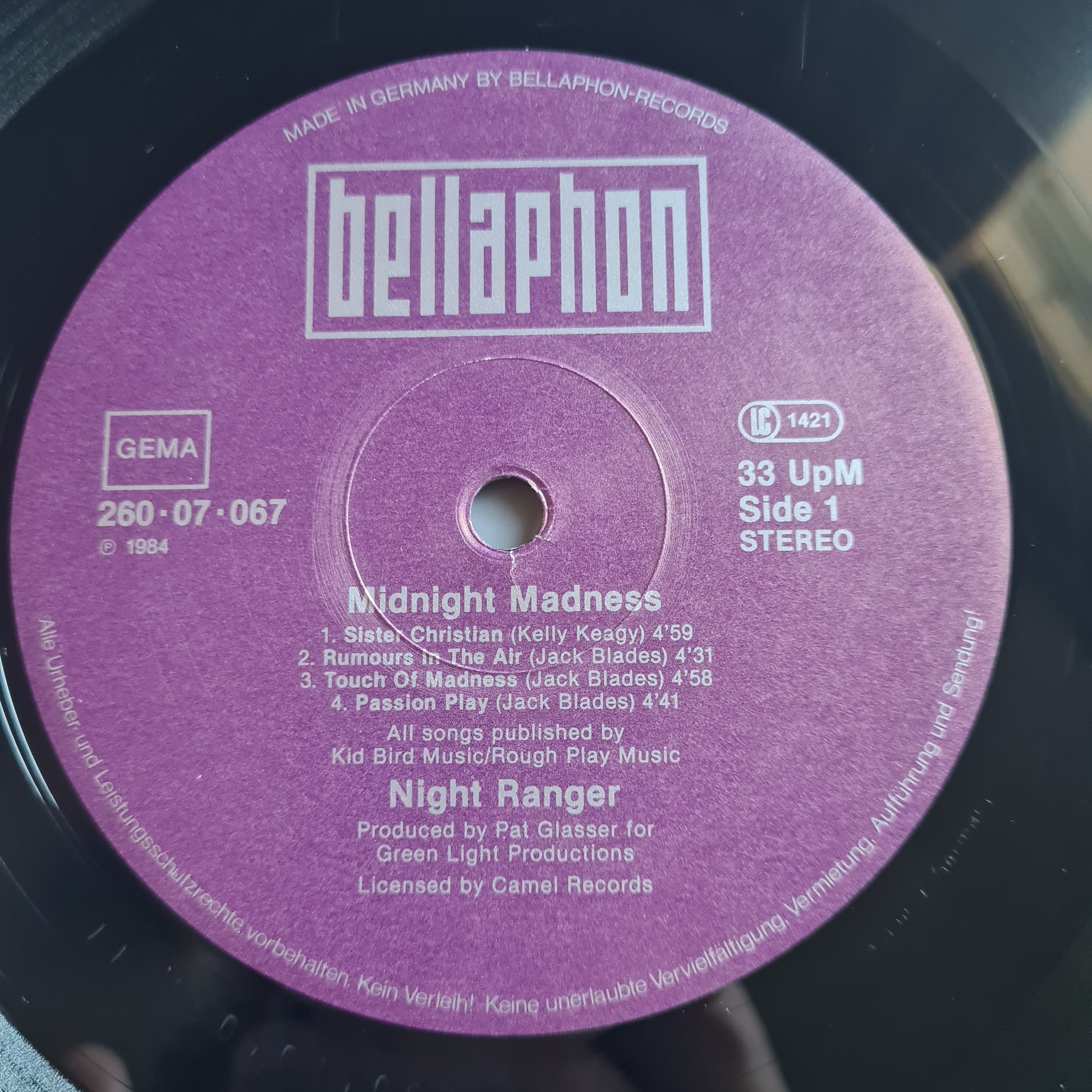 Night Ranger – Midnight Madness - 1983 (German Pressing) - Vinyl Record LP - Sound Hound Records