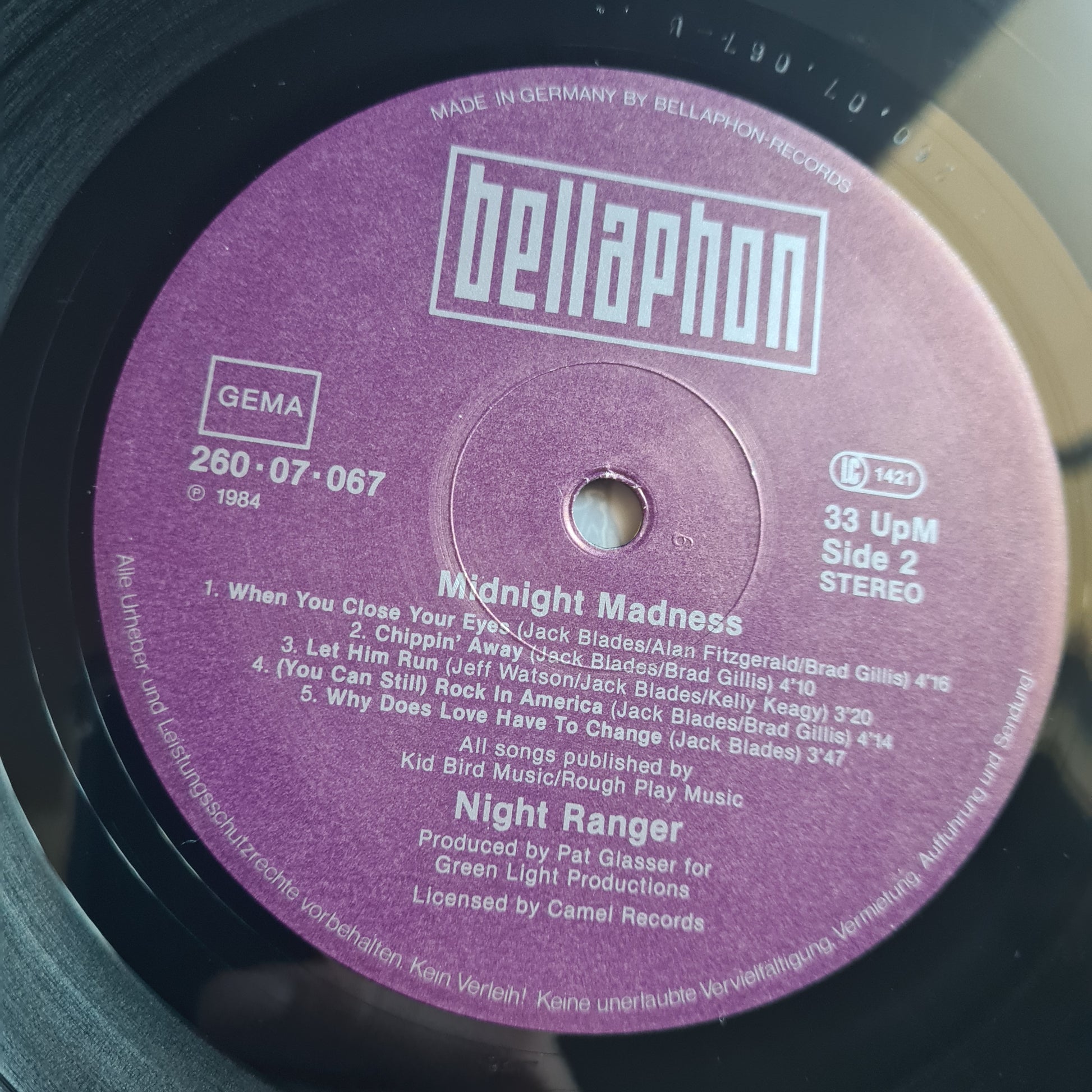 Night Ranger – Midnight Madness - 1983 (German Pressing) - Vinyl Record LP - Sound Hound Records