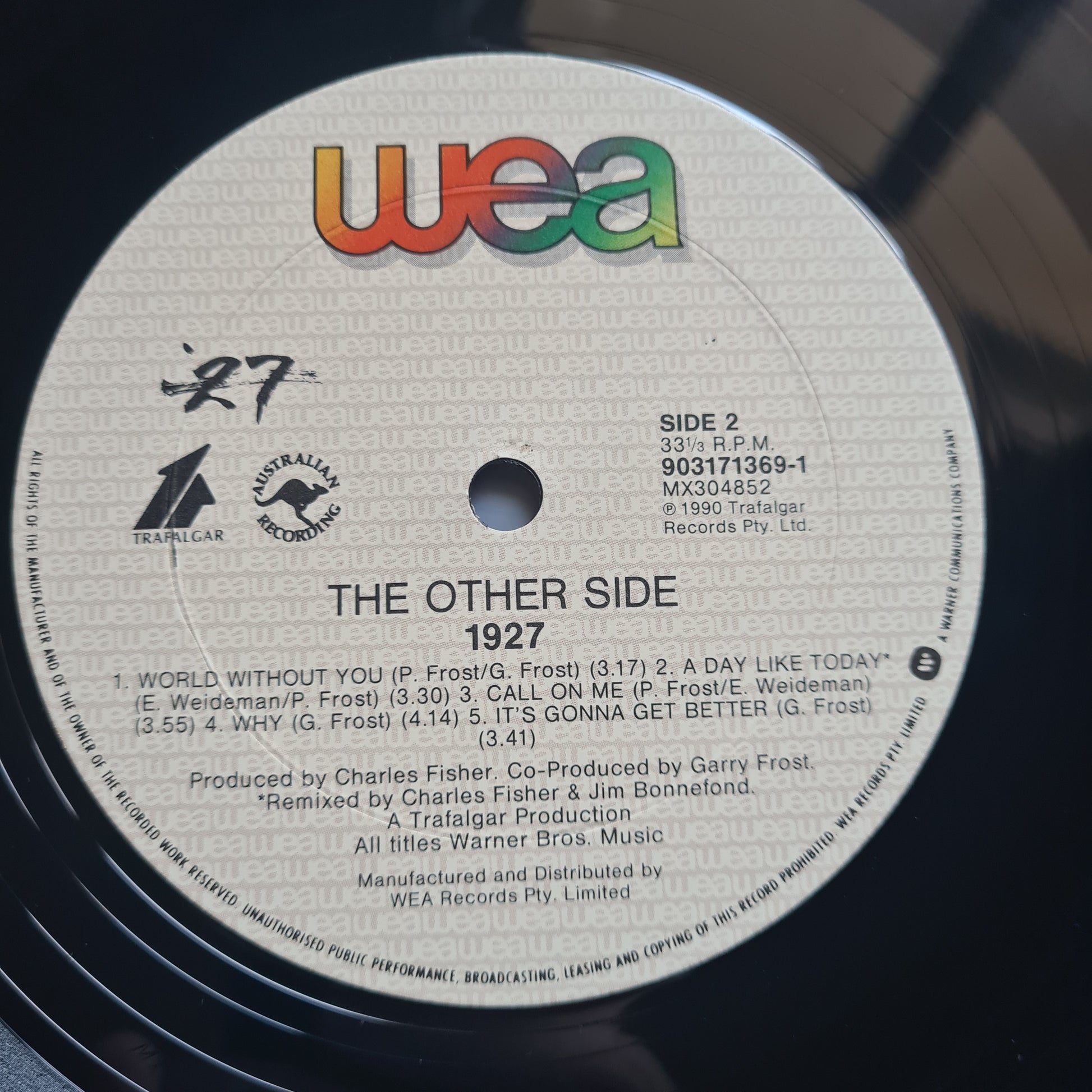 Nineteen 27 - The Other Side - 1990 - Vinyl Record LP *SIGNED by Eric Weideman - Sound Hound Records
