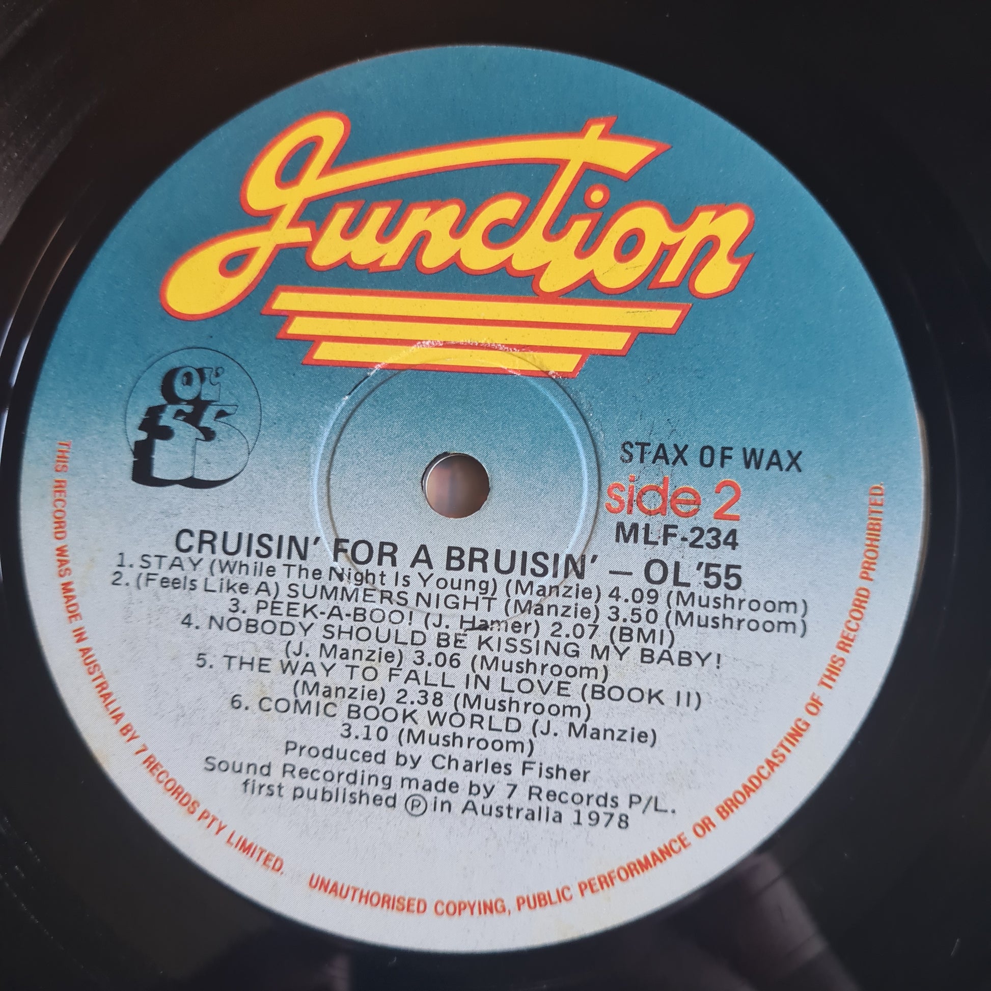 Ol'55 – Cruisin' For A Bruisin' - 1978 - Vinyl Record LP - Sound Hound Records