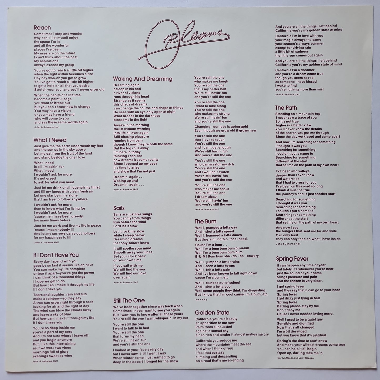 Orleans – Waking & Dreaming - 1976 - Vinyl Record LP - Sound Hound Records