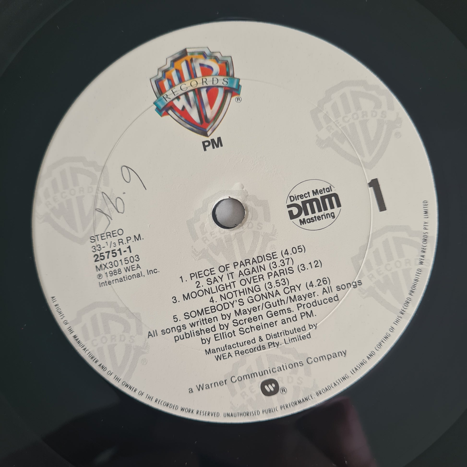 PM – PM - 1988 - Vinyl Record LP - Sound Hound Records