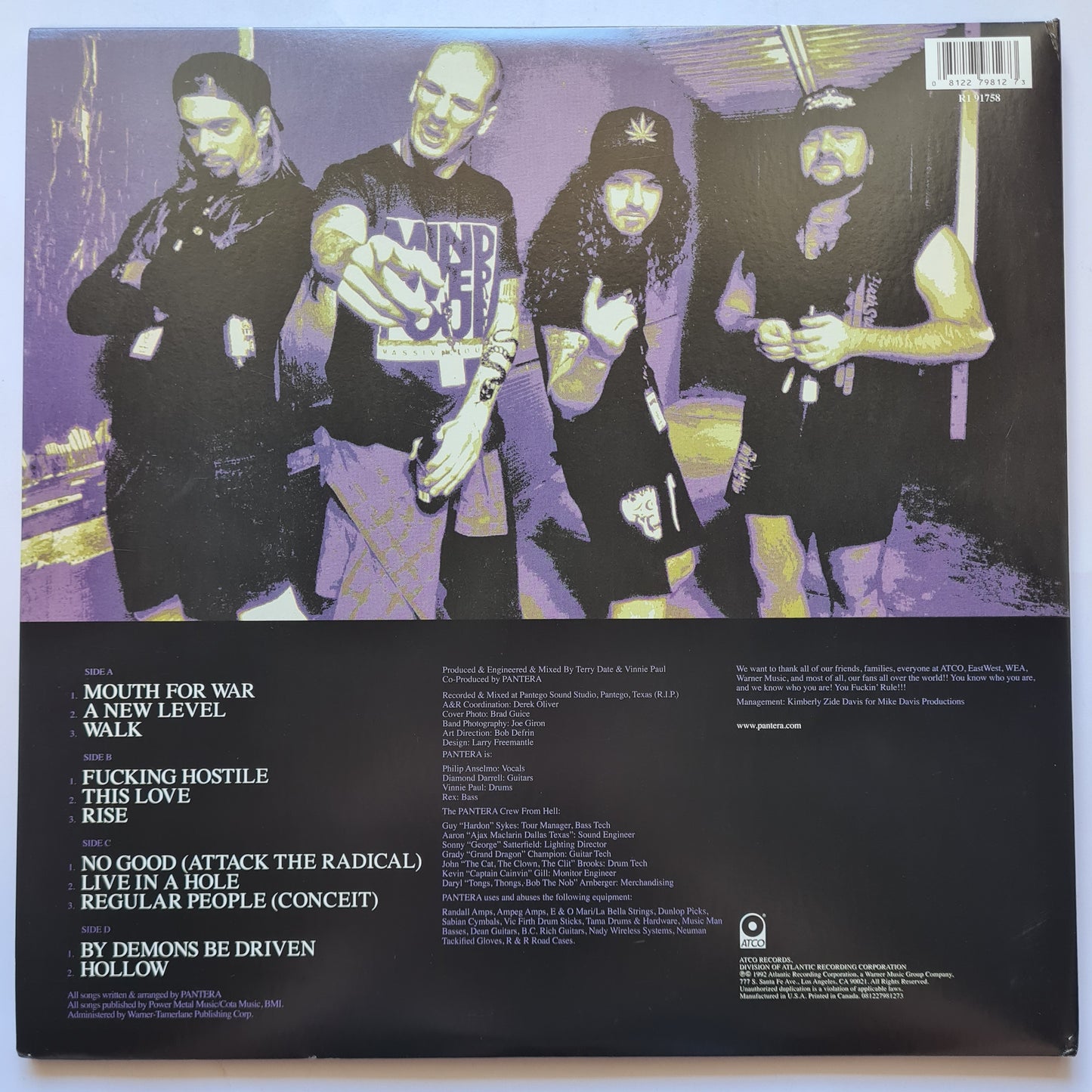 Pantera – Vulgar Display Of Power - 1992 (2020 USA Pressing- Gatefold 2LP) - Vinyl Record - Sound Hound Records