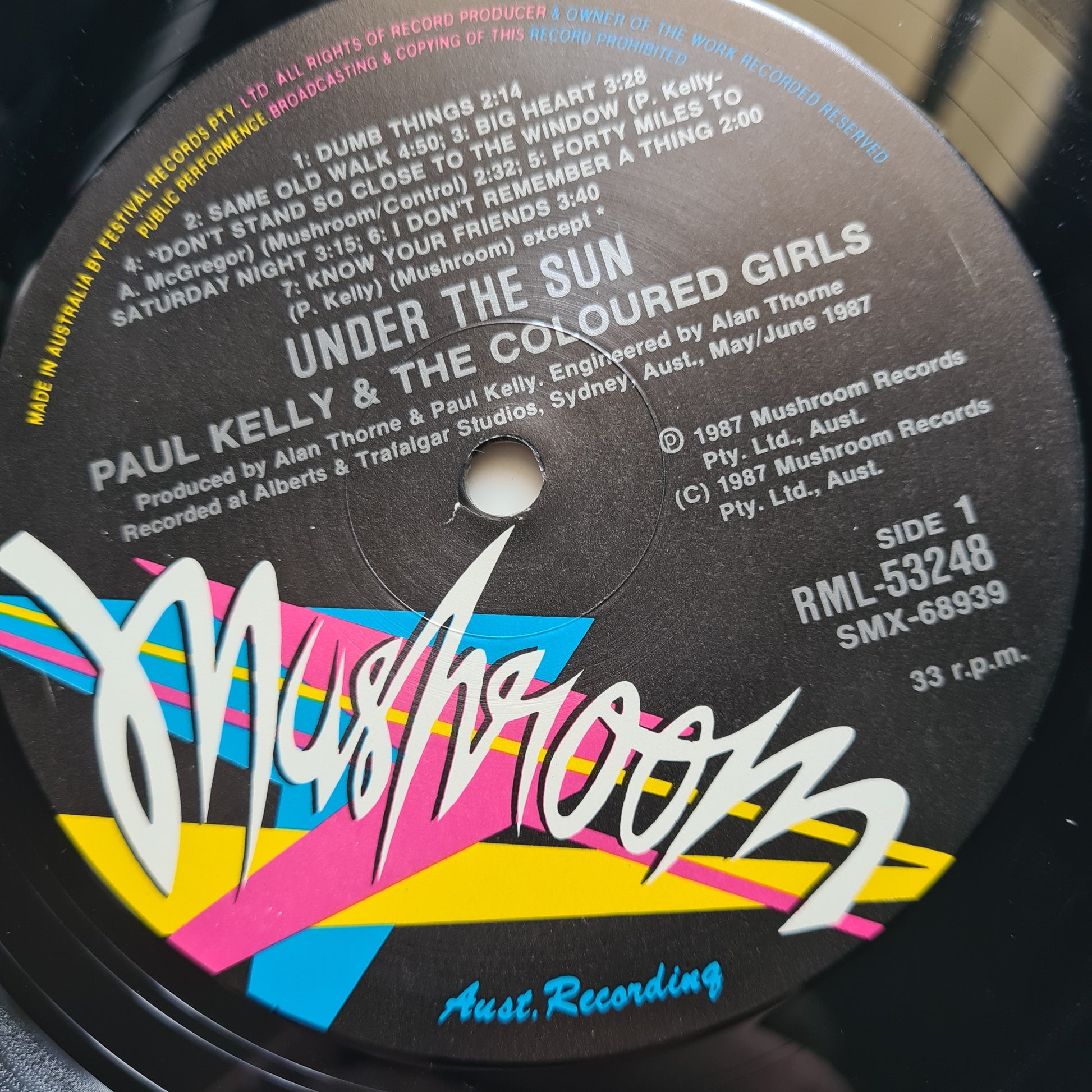 Paul Kelly & The Coloured Girls – Under The Sun - 1987 - Vinyl Record LP (near mint) - Sound Hound Records