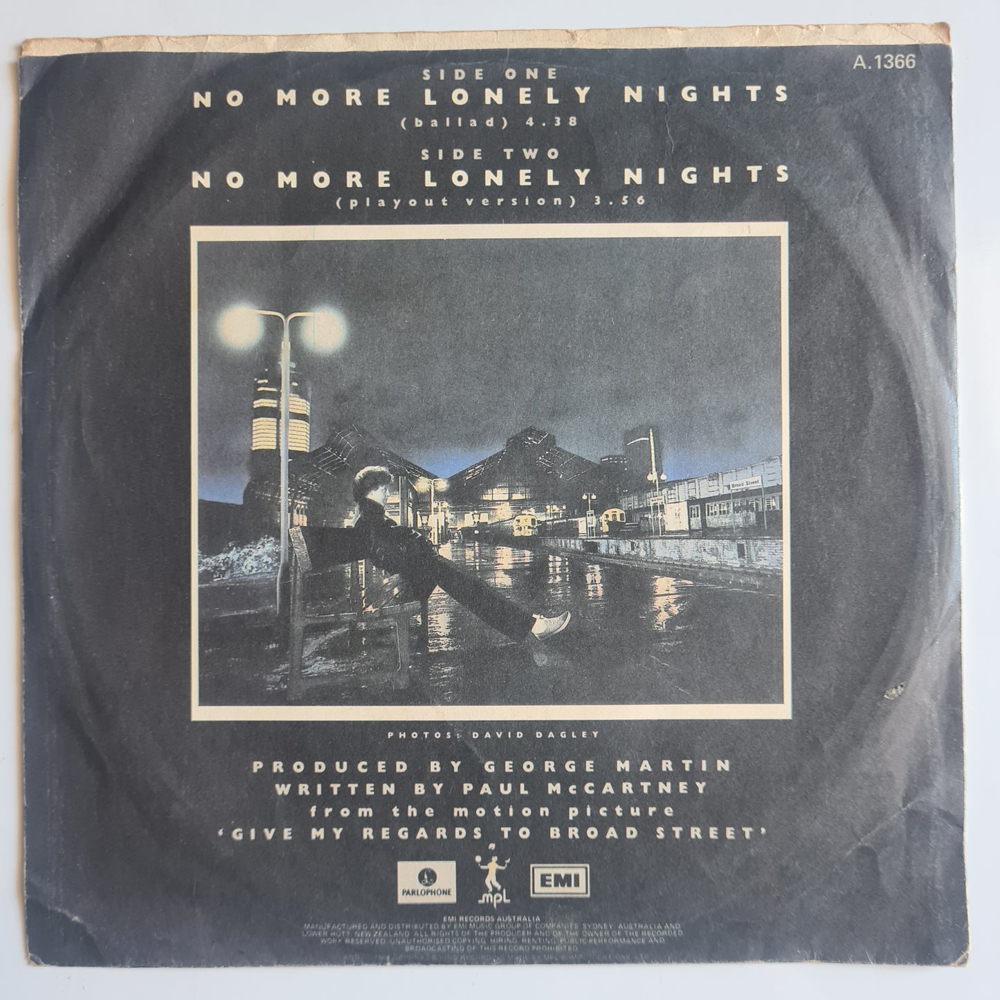 Paul McCartney – No More Lonely Nights - 1984 - Vinyl Record 7" Single - 45 RPM - Sound Hound Records
