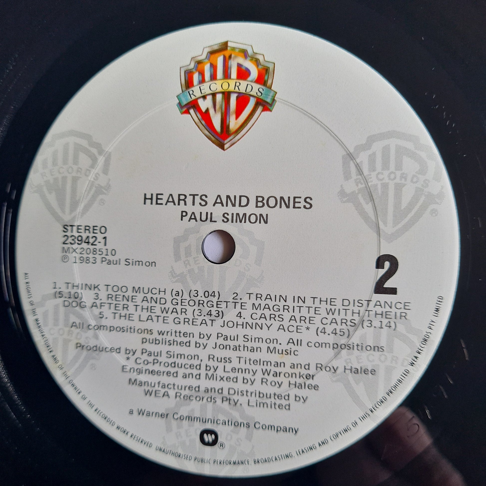 Paul Simon – Hearts & Bones - 1983 - Vinyl Record LP - Sound Hound Records