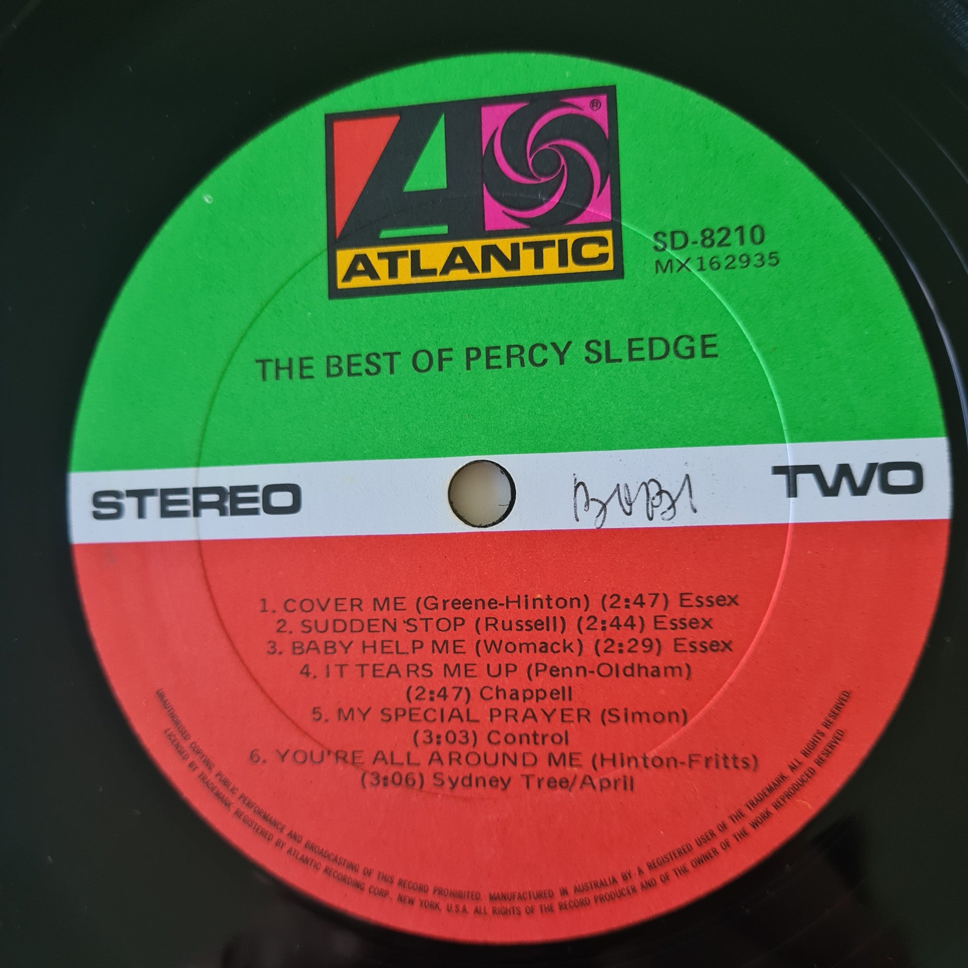 Percy Sledge – The Best Of Percy Sledge - 1969 - Vinyl Record LP (near mint) - Sound Hound Records