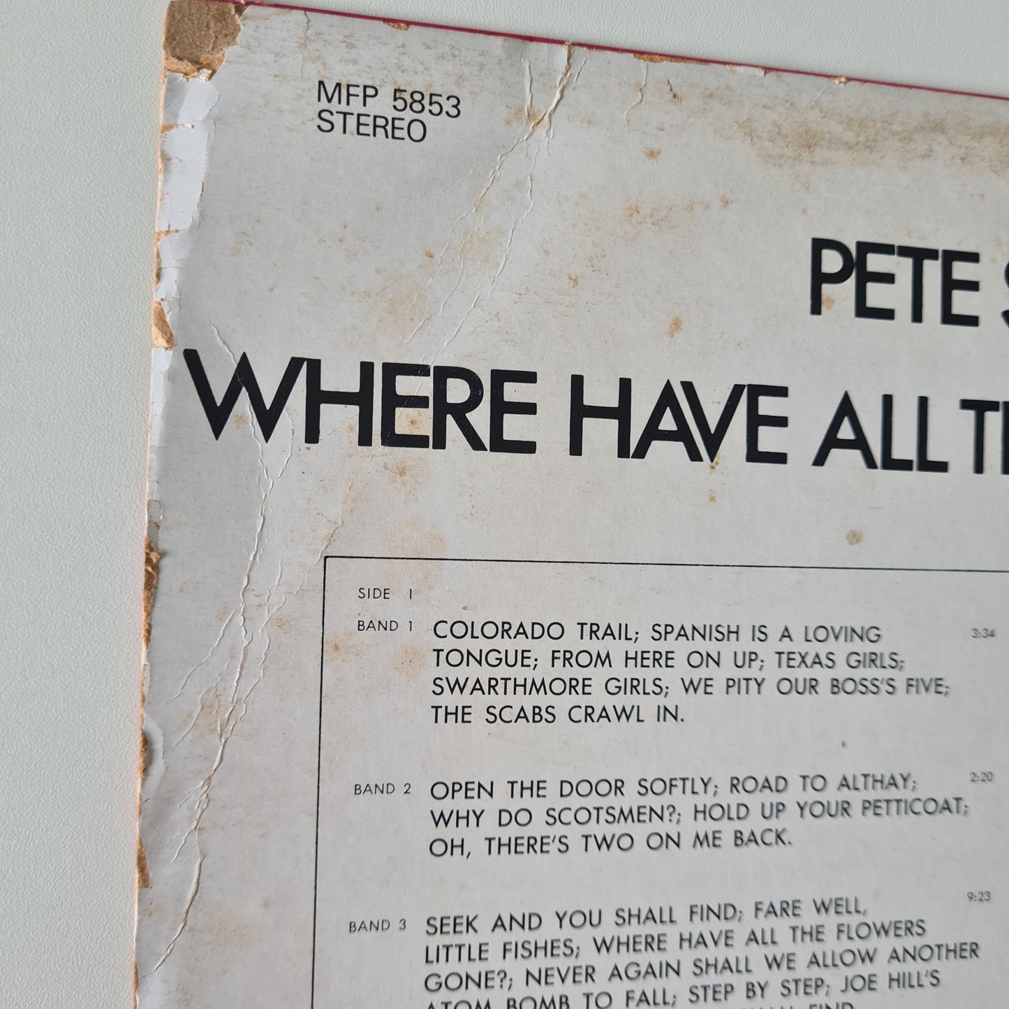 Pete Seeger – Where Have All The Flowers Gone? - 1960 (70's Australian Pressing) - Vinyl Record LP - Sound Hound Records