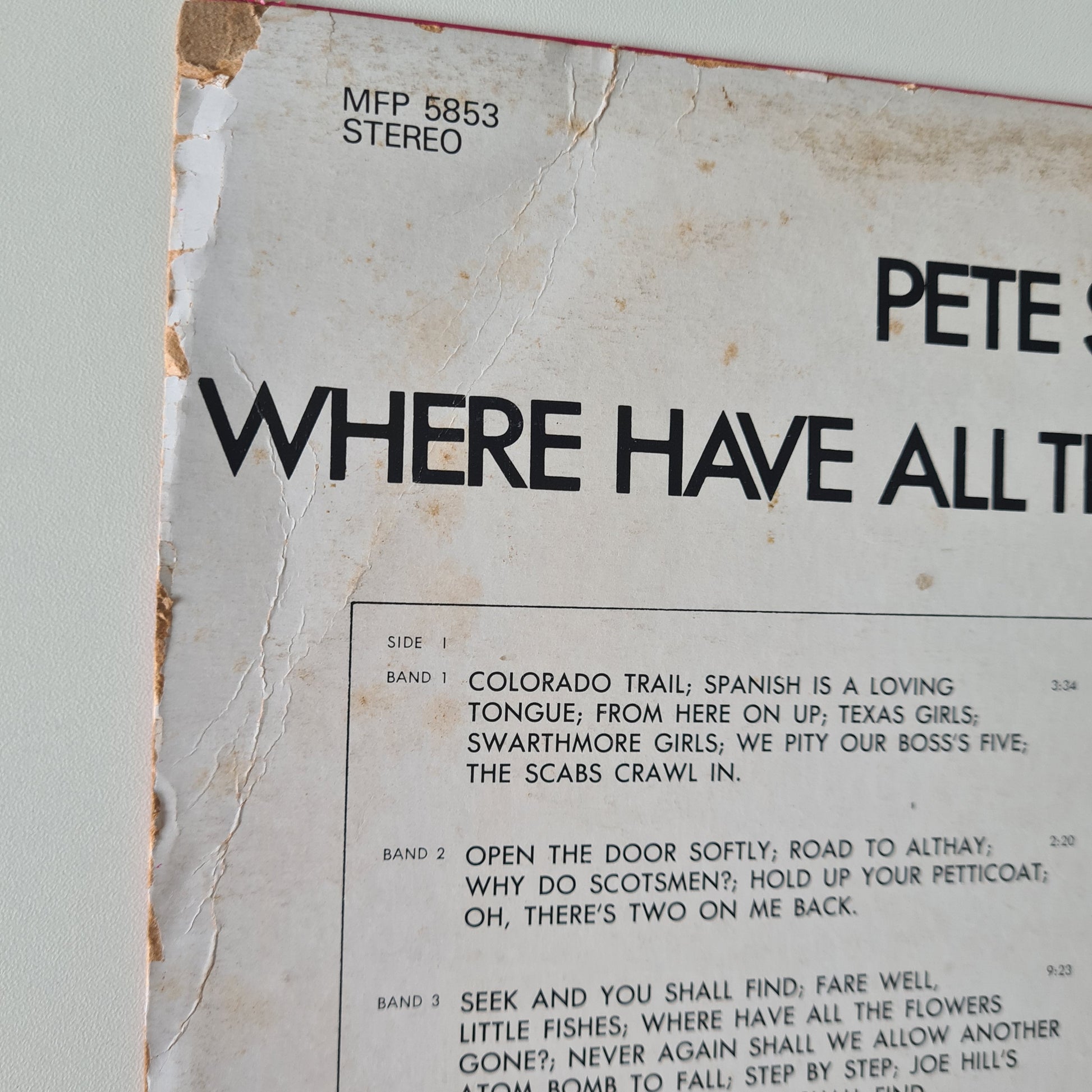 Pete Seeger – Where Have All The Flowers Gone? - 1960 (70's Australian Pressing) - Vinyl Record LP - Sound Hound Records