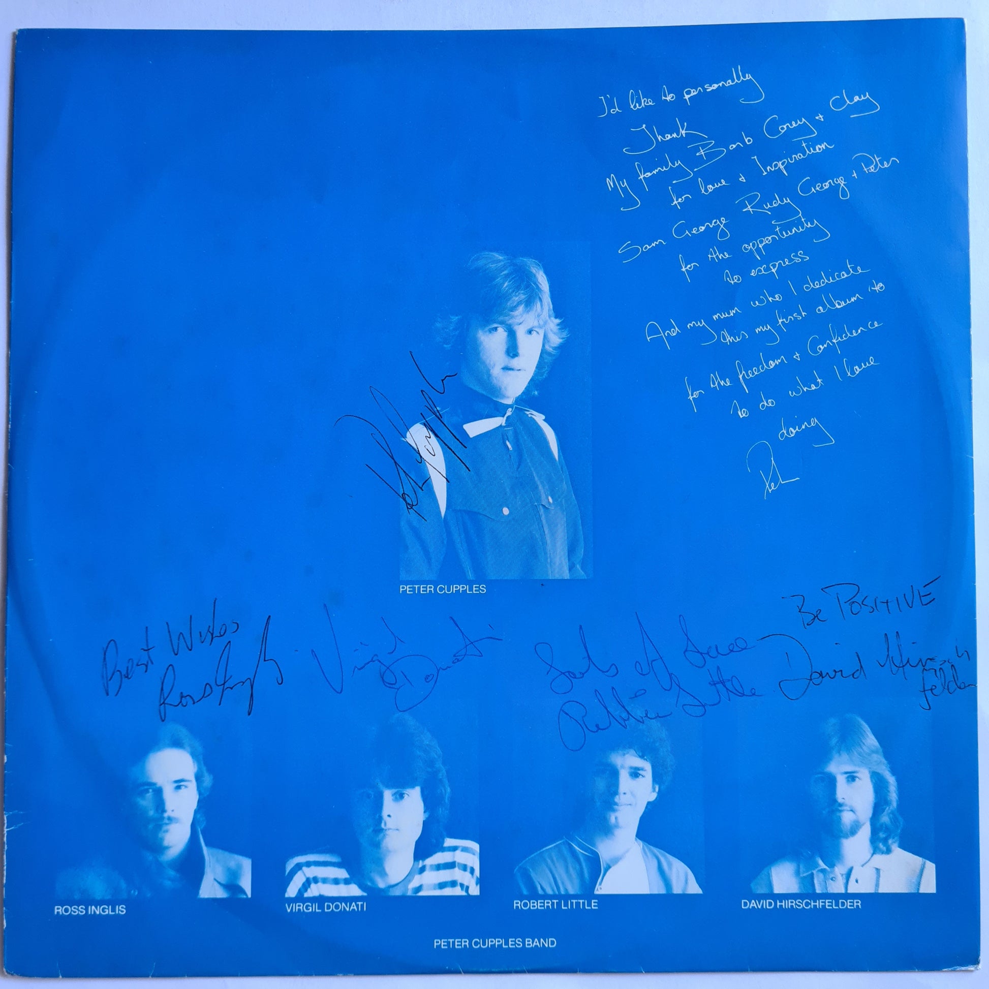 Peter Cupples (Stylus) – Fear Of Thunder - 1981 - *SIGNED BY BAND* Vinyl Record LP - Sound Hound Records