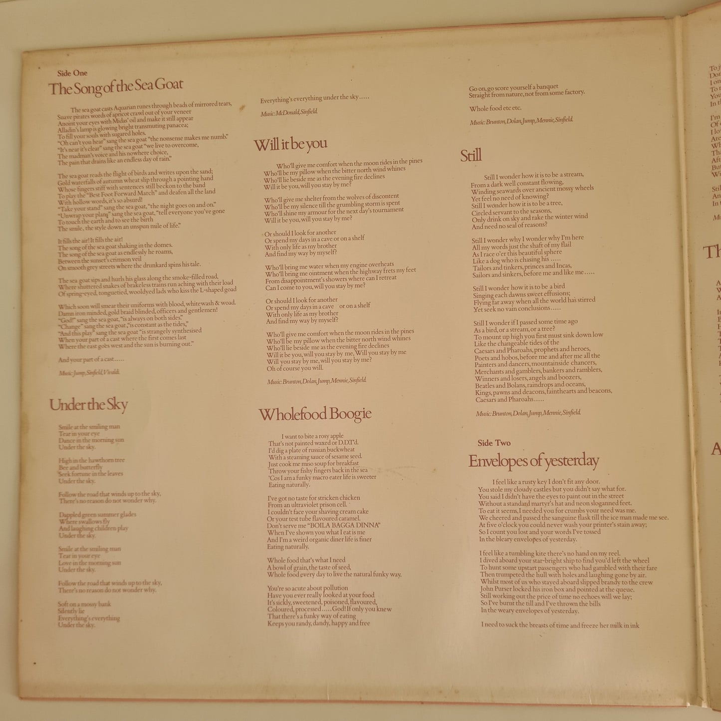 Peter Sinfield – Still - 1973 - Vinyl Record LP - Sound Hound Records