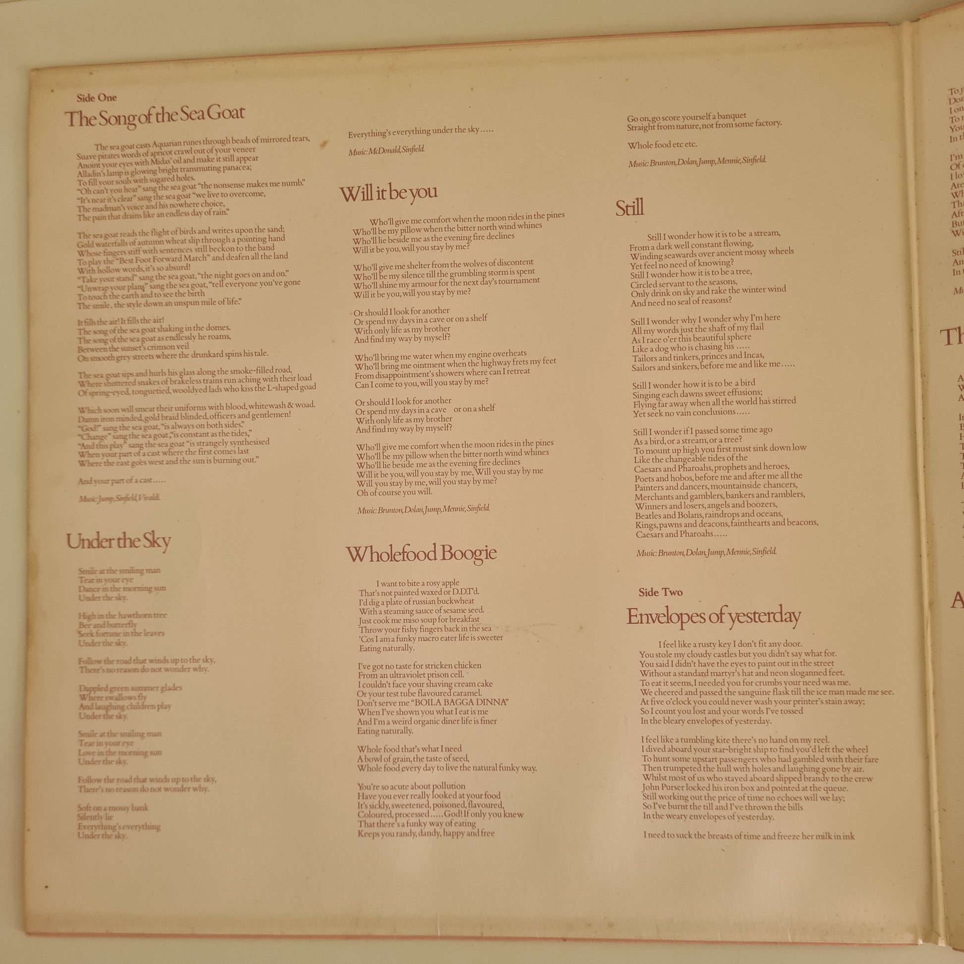 Peter Sinfield – Still - 1973 - Vinyl Record LP - Sound Hound Records