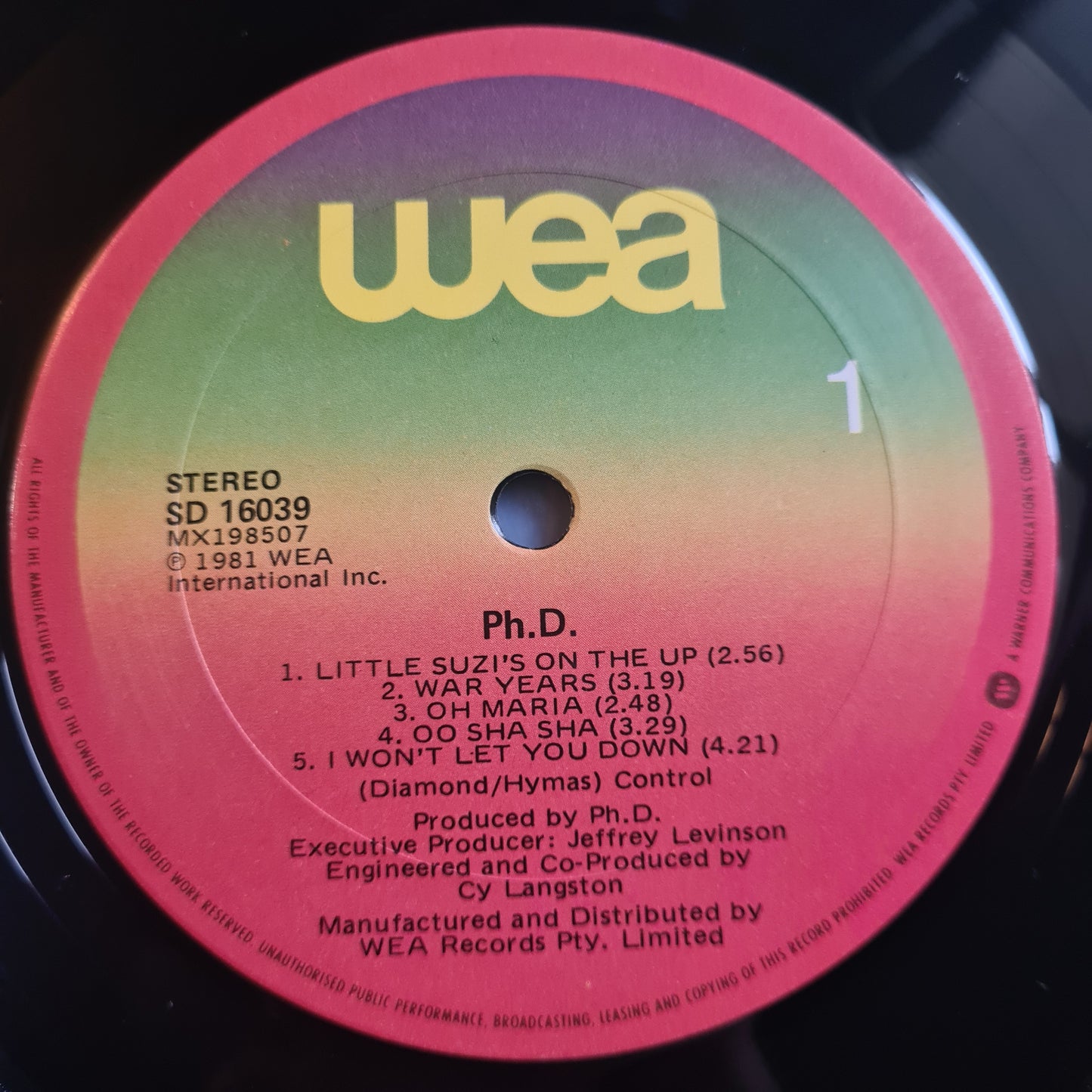 Ph.D. – Ph.D. - 1983 - Vinyl Record LP - Sound Hound Records