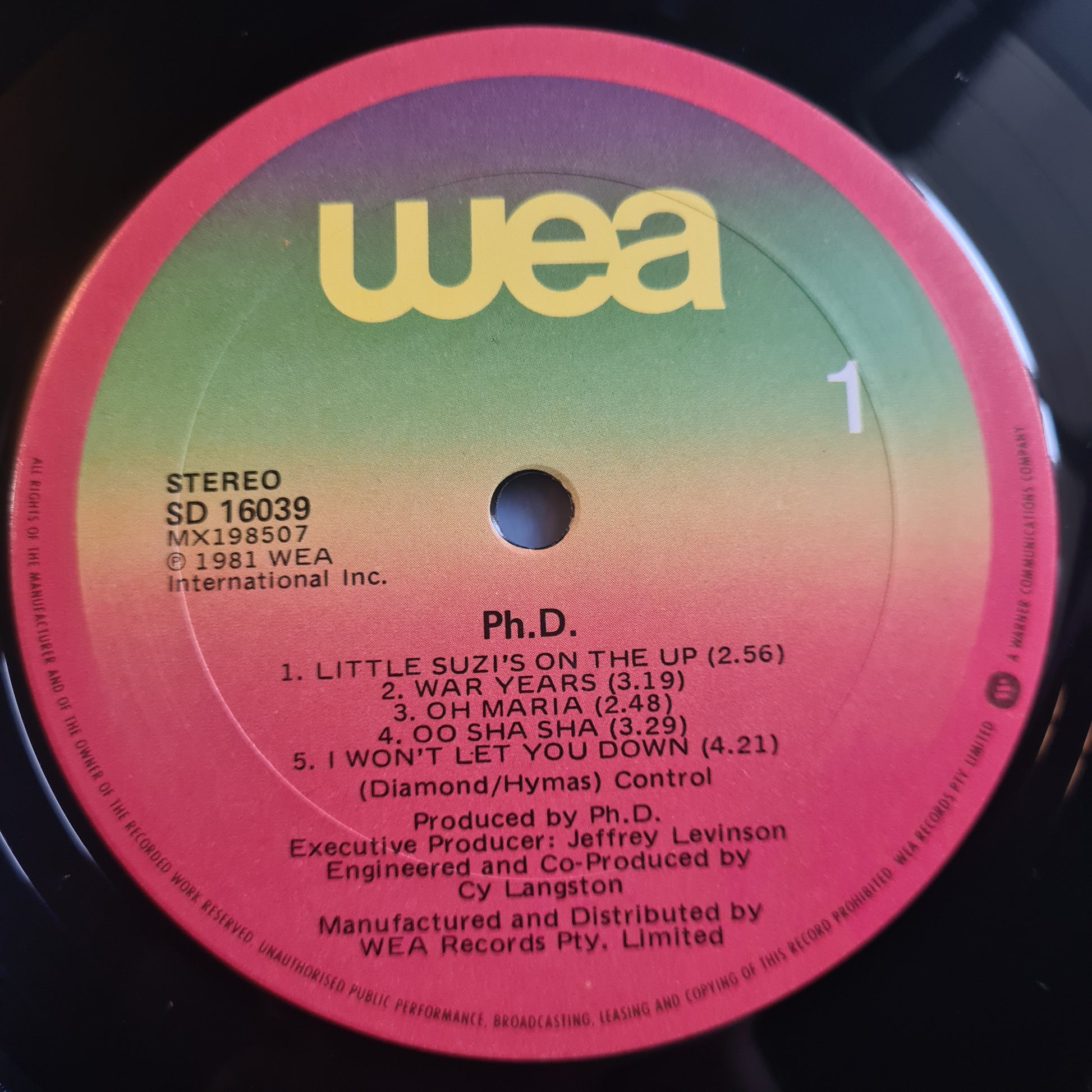 Ph.D. – Ph.D. - 1983 - Vinyl Record LP - Sound Hound Records