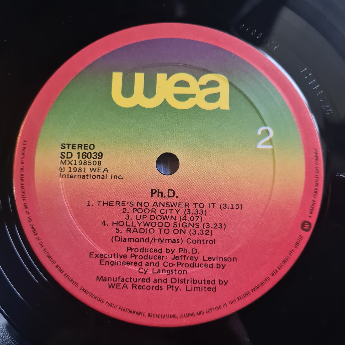 Ph.D. – Ph.D. - 1983 - Vinyl Record LP - Sound Hound Records