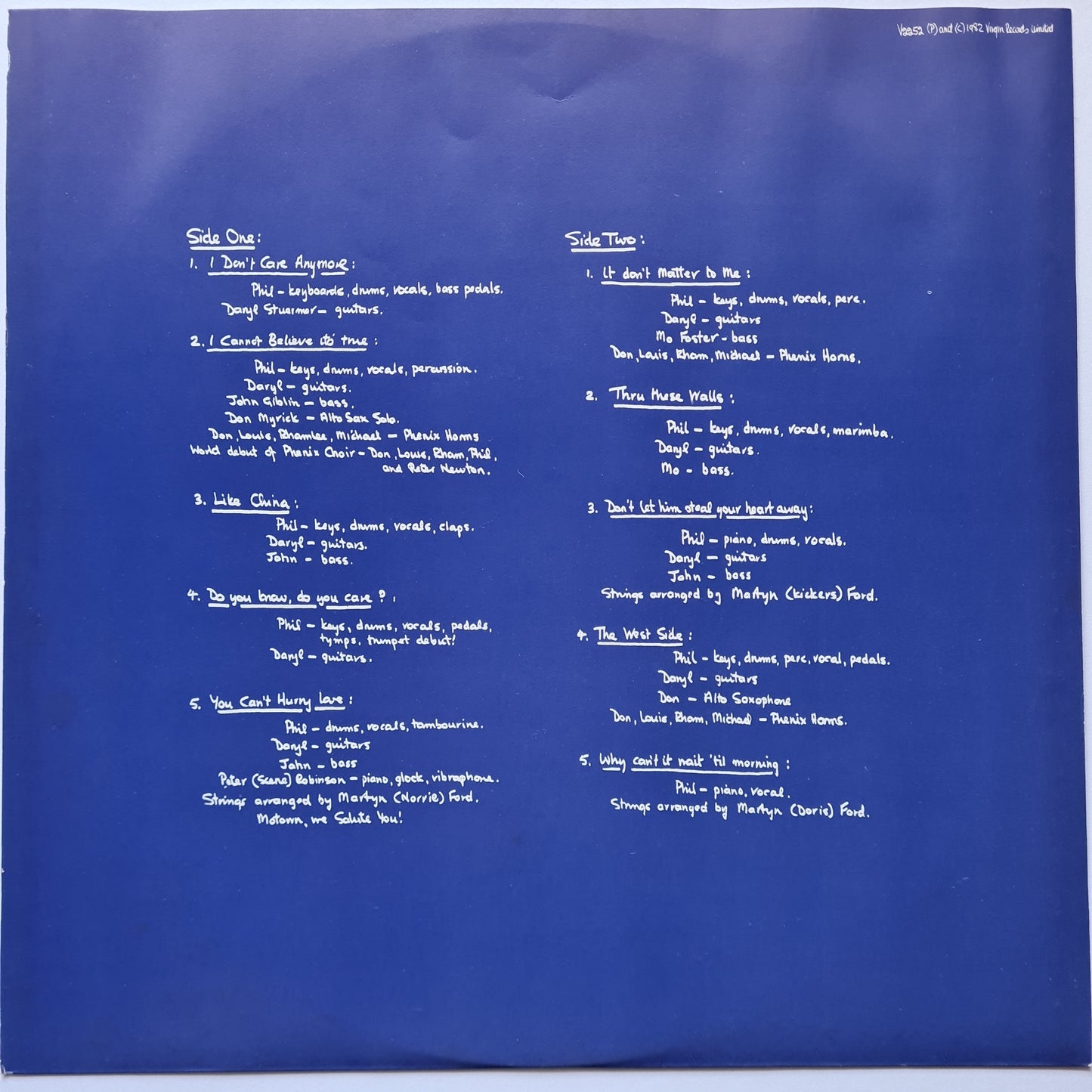 Phil Collins – Hello, I Must Be Going! - 1982 (Gatefold) - Vinyl Record LP - Sound Hound Records