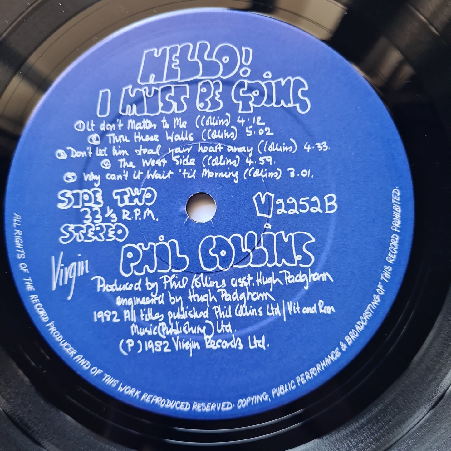 Phil Collins – Hello, I Must Be Going! - 1982 (Gatefold) - Vinyl Record LP - Sound Hound Records