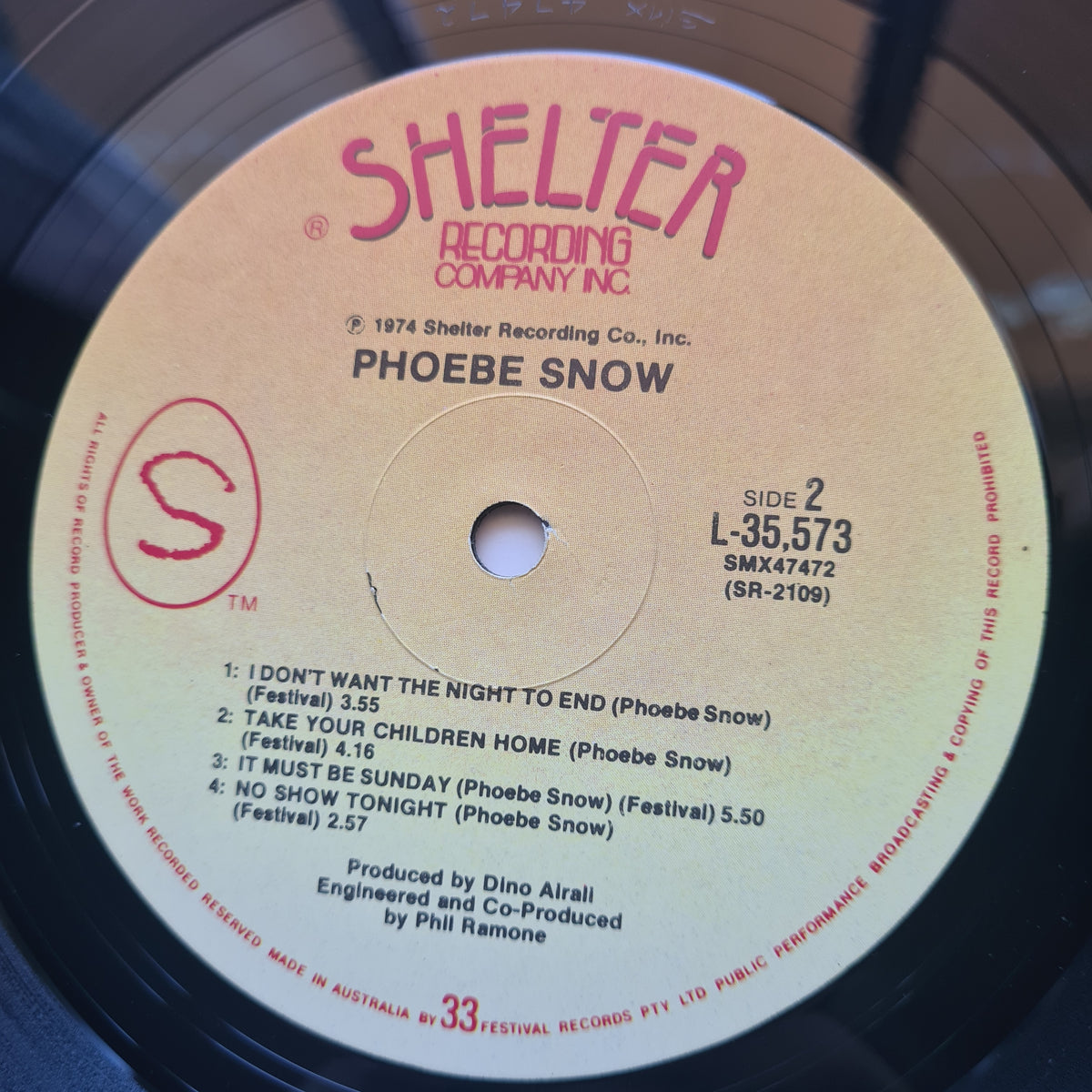 Phoebe Snow – Phoebe Snow - 1975 - Vinyl Record LP - Sound Hound Records