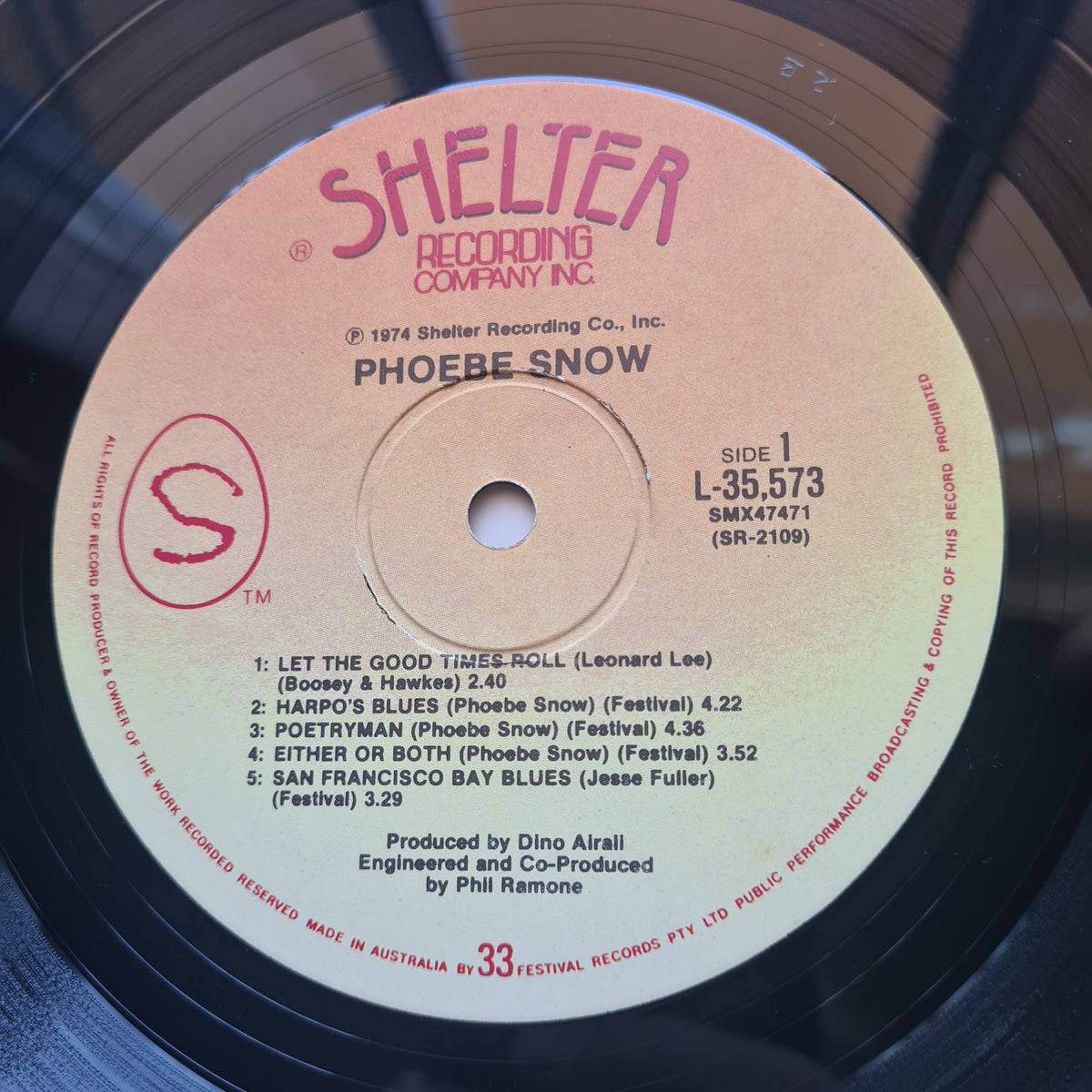Phoebe Snow – Phoebe Snow - 1975 - Vinyl Record LP - Sound Hound Records