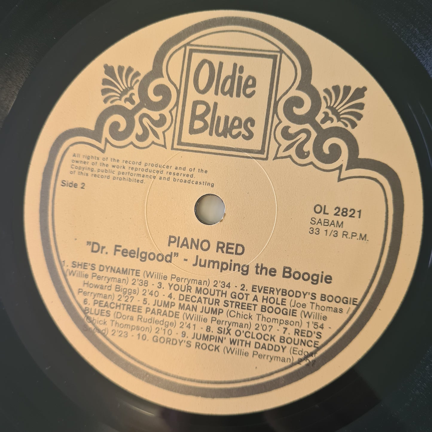 Piano Red – "Dr. Feelgood" : Jumping The Boogie - 1977 - Vinyl Record LP - Sound Hound Records