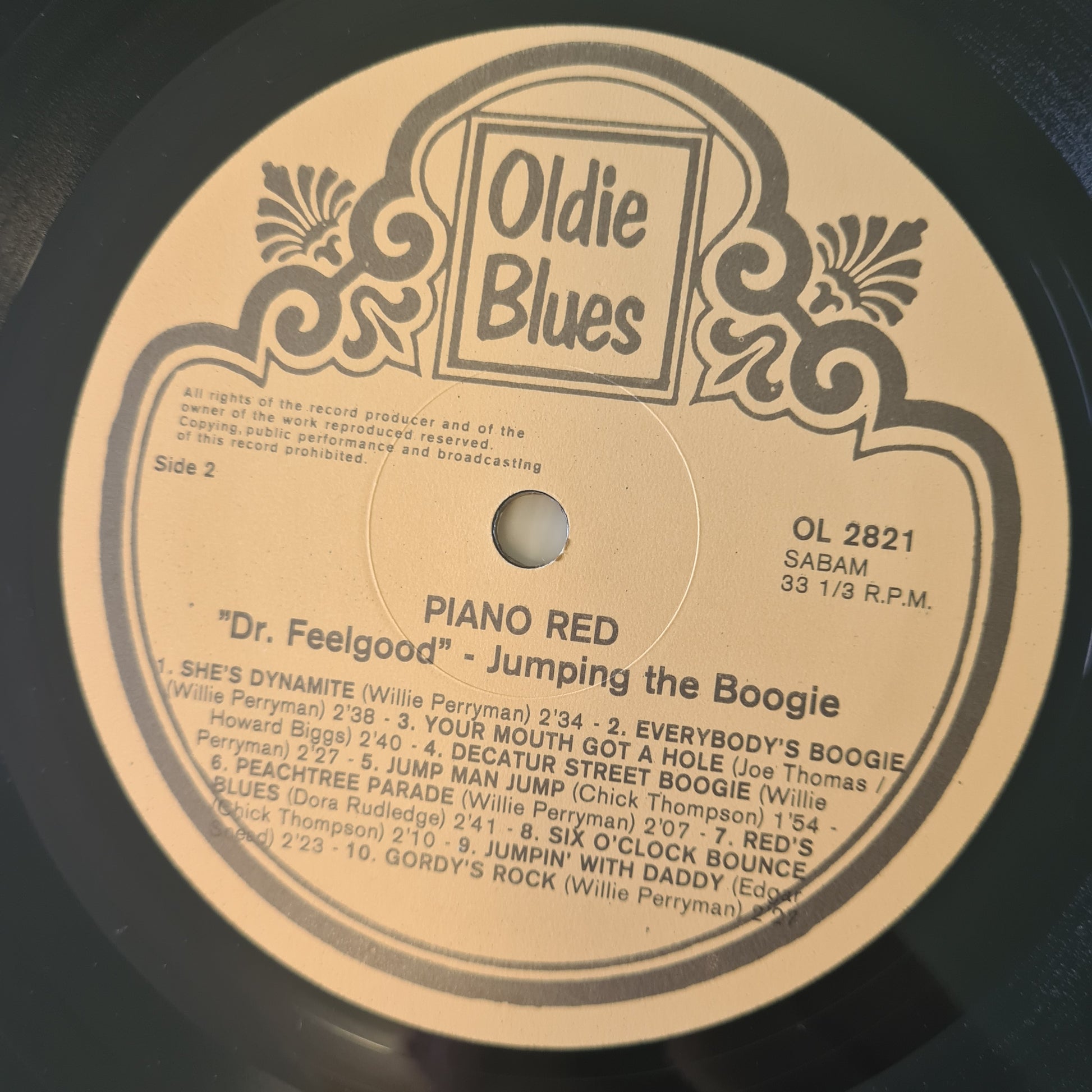 Piano Red – "Dr. Feelgood" : Jumping The Boogie - 1977 - Vinyl Record LP - Sound Hound Records