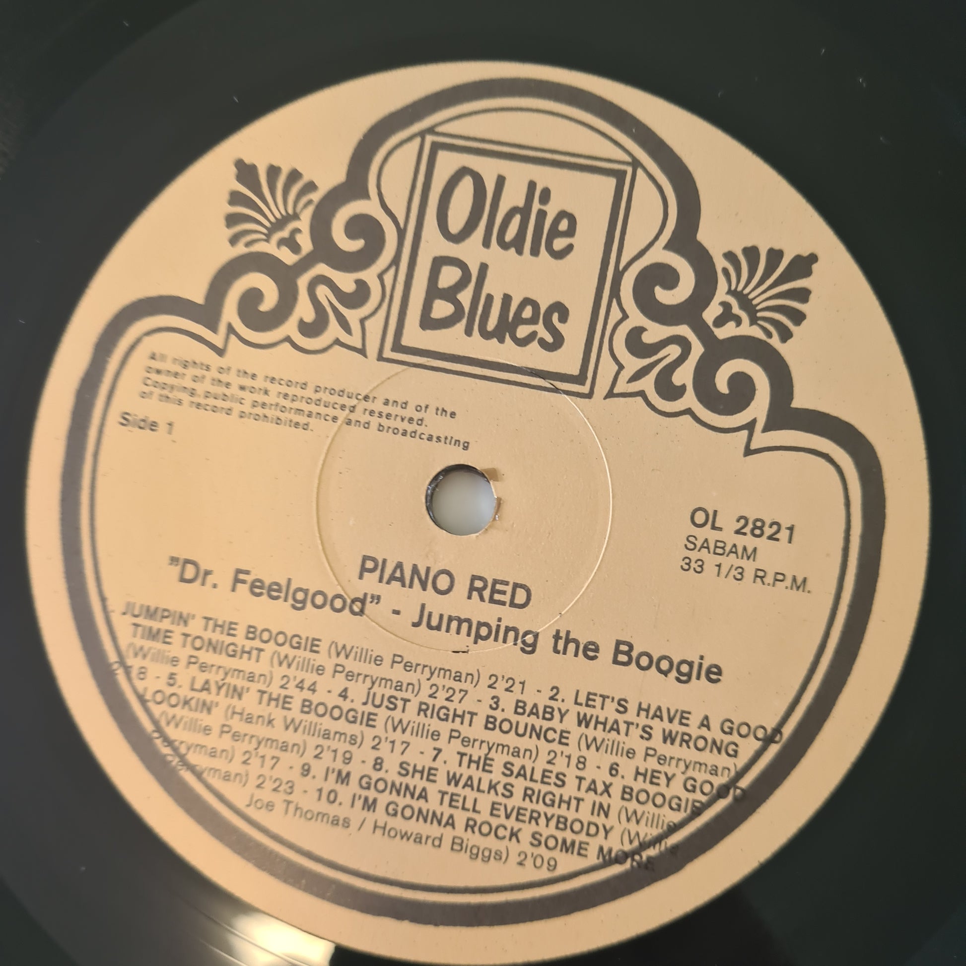 Piano Red – "Dr. Feelgood" : Jumping The Boogie - 1977 - Vinyl Record LP - Sound Hound Records