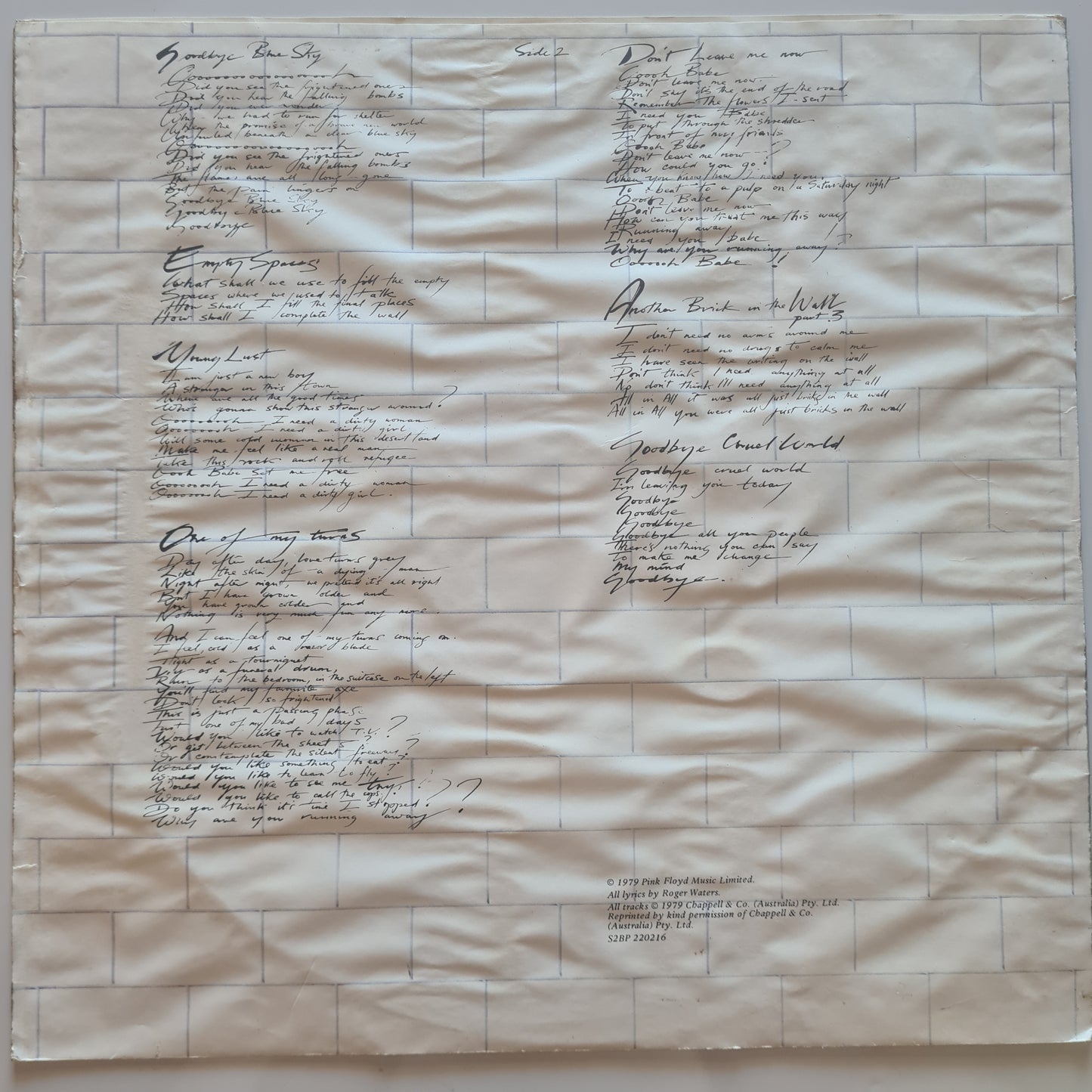 Pink Floyd – The Wall - 1979 - Vinyl Record 2LP - Sound Hound Records