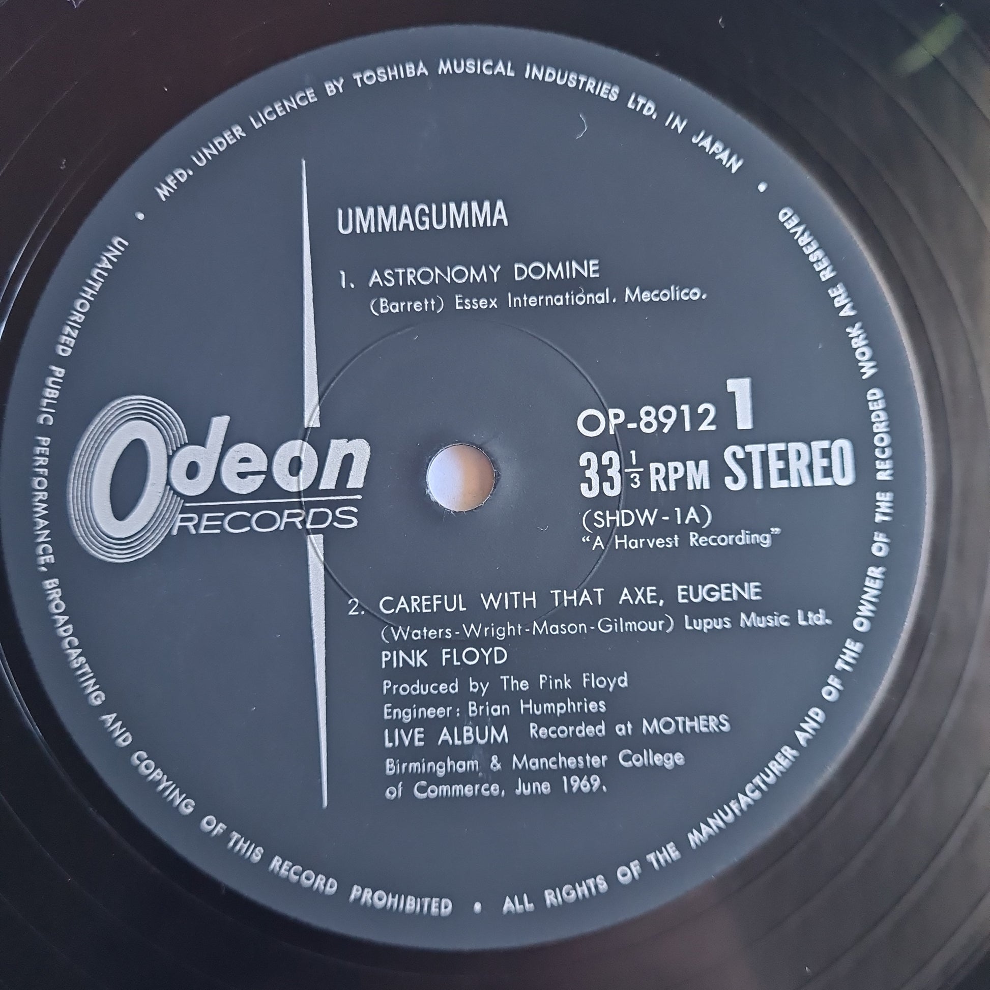 Pink Floyd – Ummagumma - 1970 (Gatefold Japanese Pressing) - Vinyl Record 2LP - Sound Hound Records