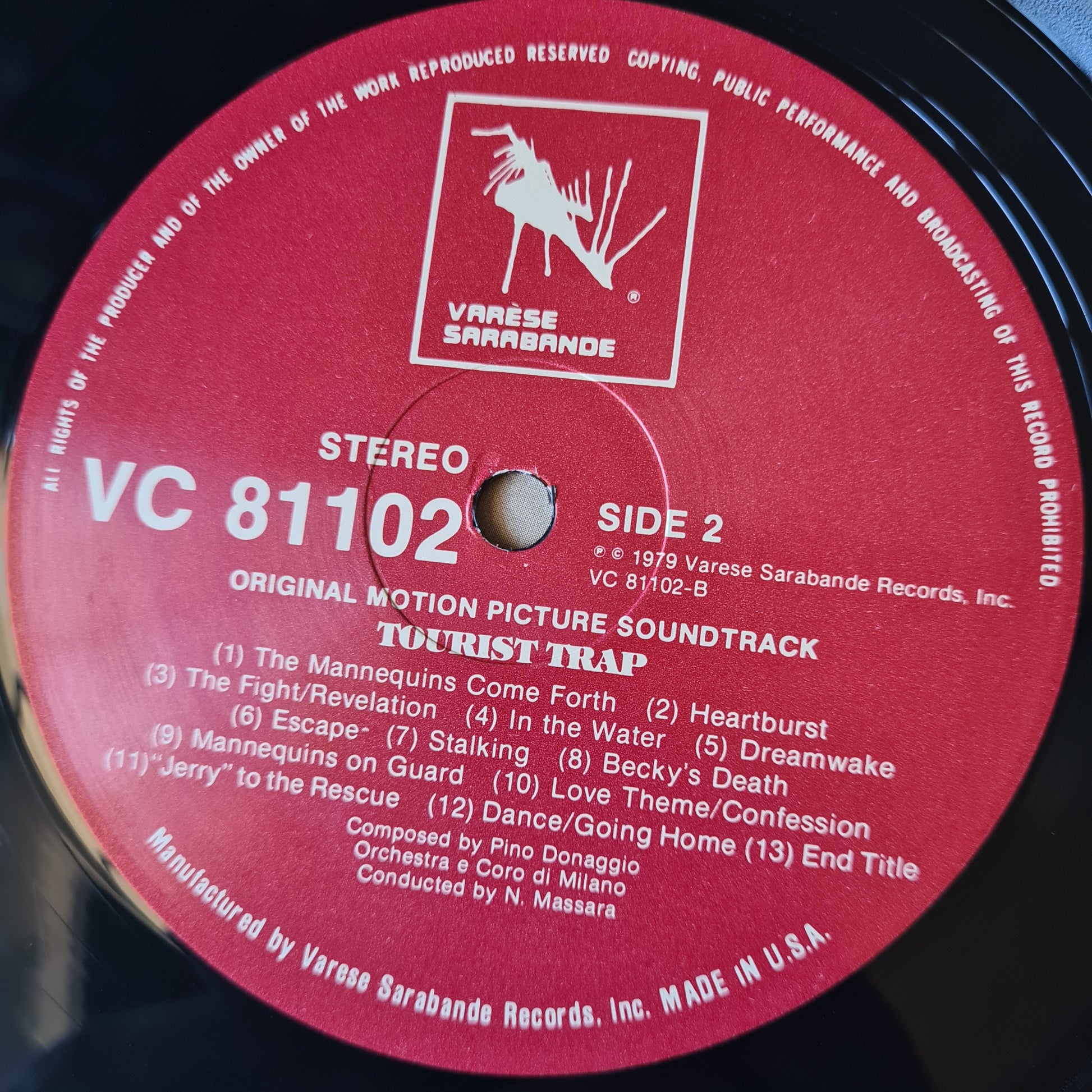 Pino Donaggio – Tourist Trap (Original Motion Picture Soundtrack) - 1979 - Vinyl Record LP - Sound Hound Records