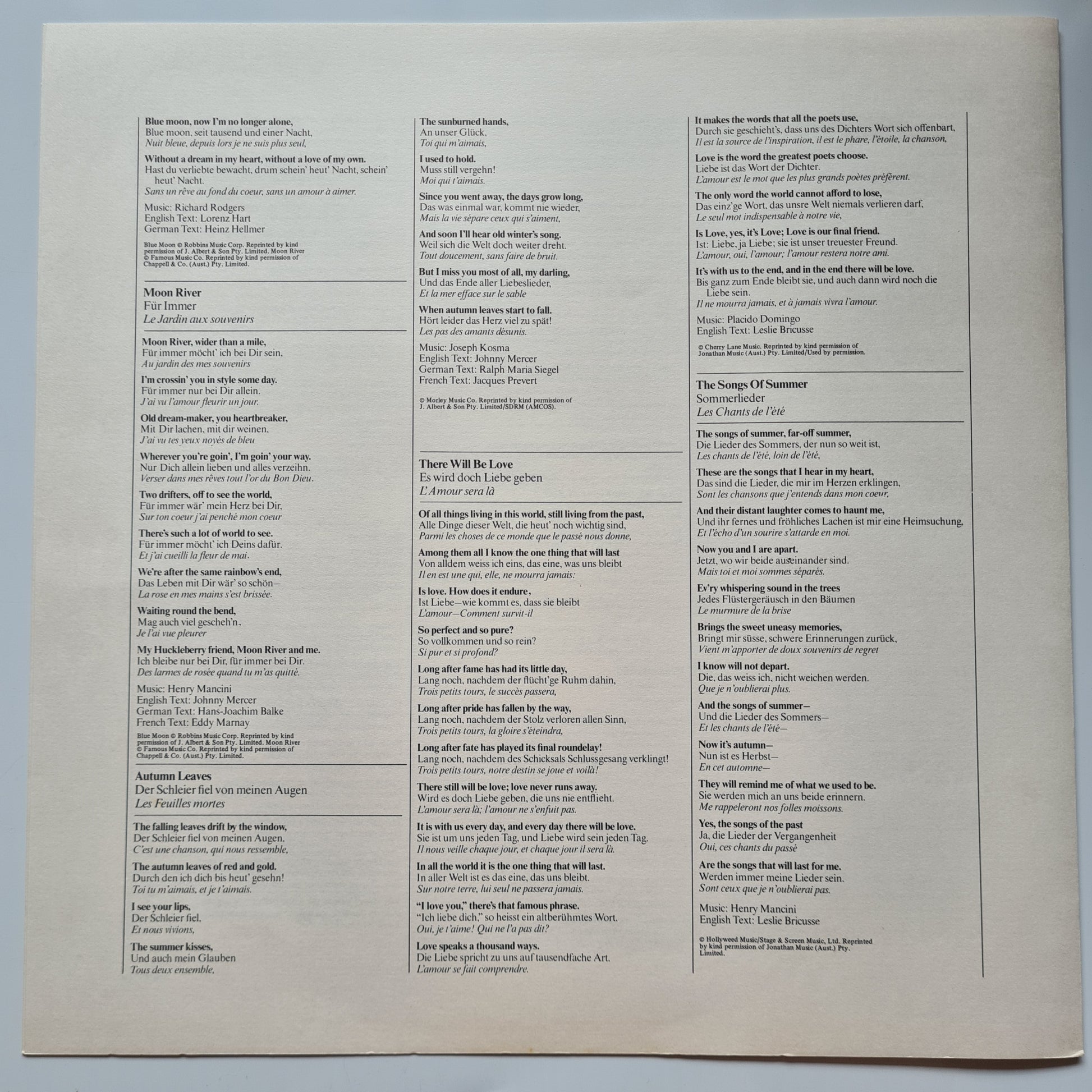 Placido Domingo – My Life For A Song - 1983 - Vinyl Record LP - Sound Hound Records