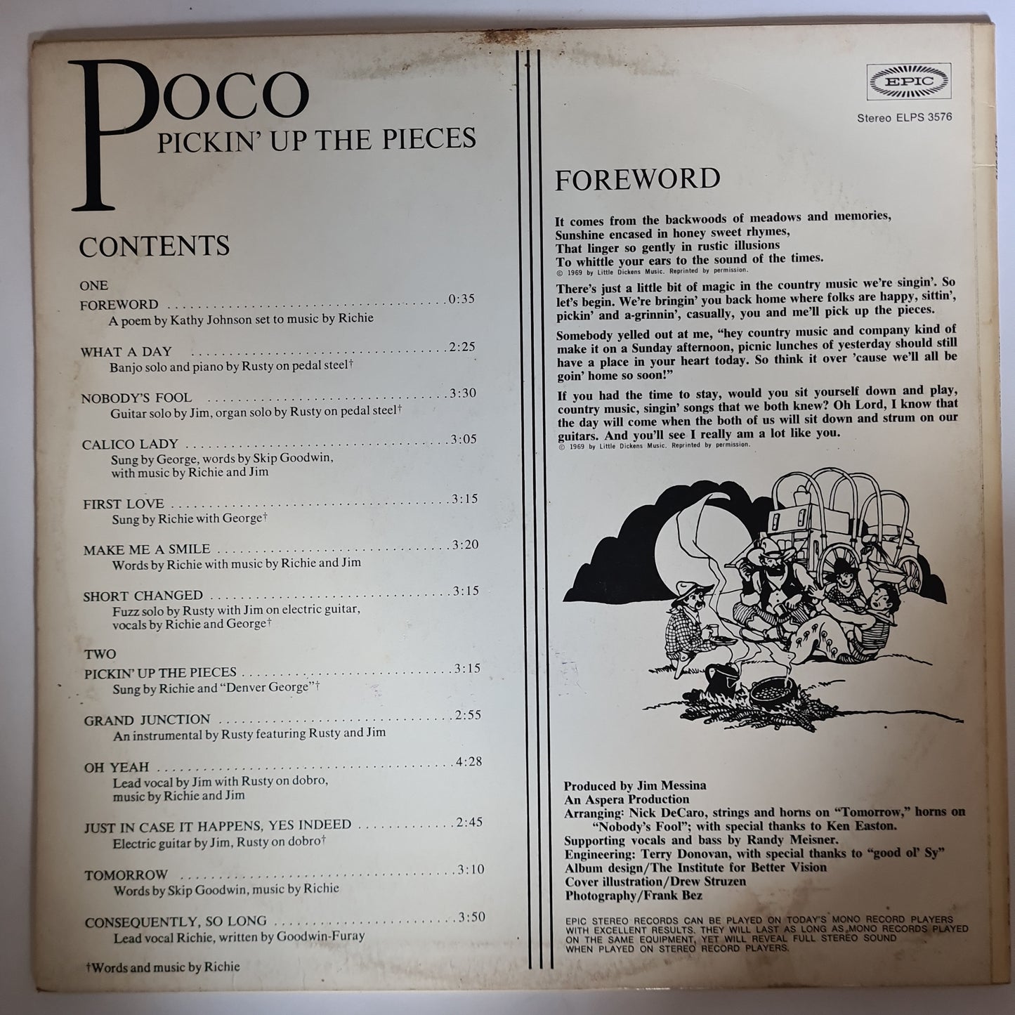 Poco – Pickin' Up The Pieces - 1969 - Vinyl Record LP - Sound Hound Records