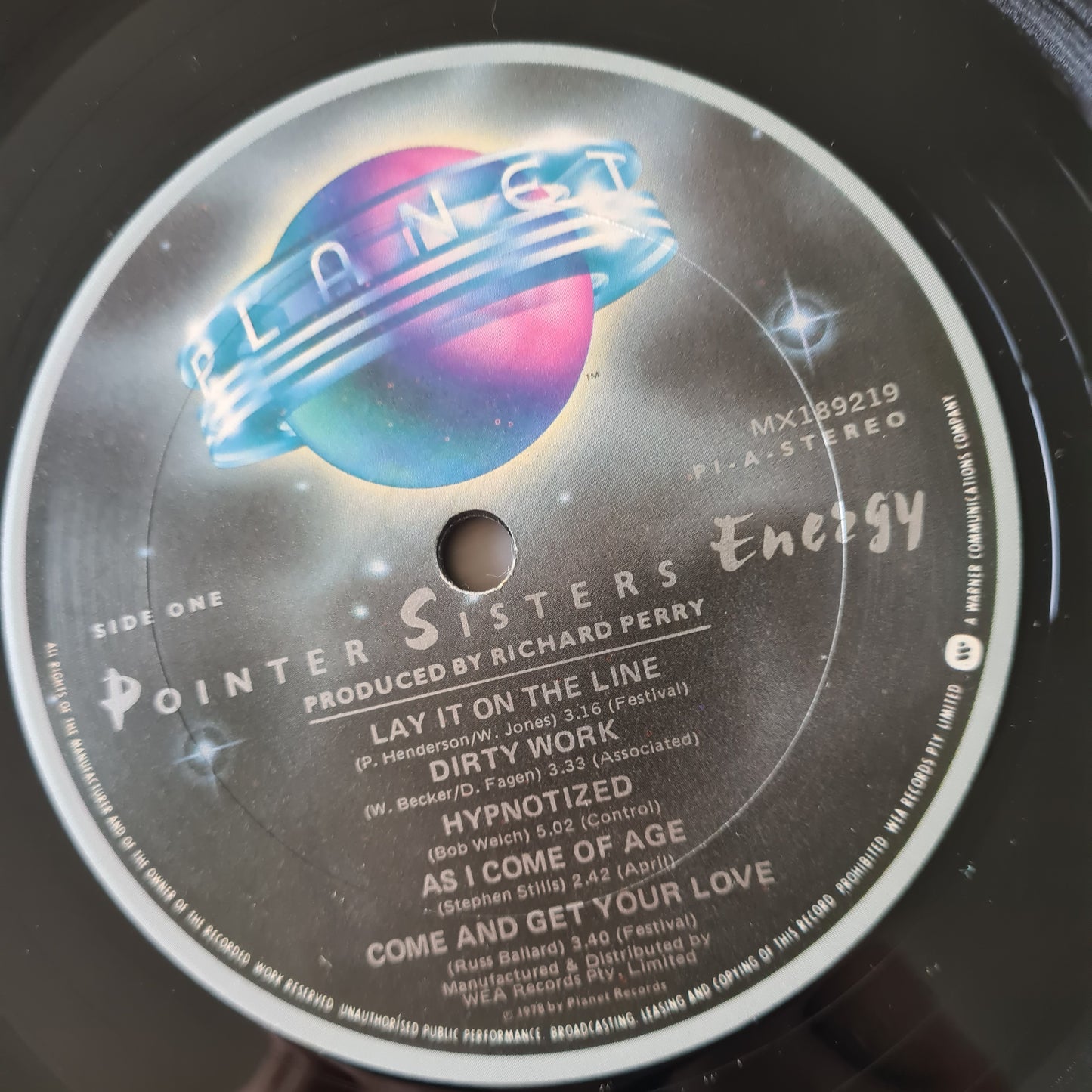 Pointer Sisters – Energy - 1978 - Vinyl Record LP - Sound Hound Records