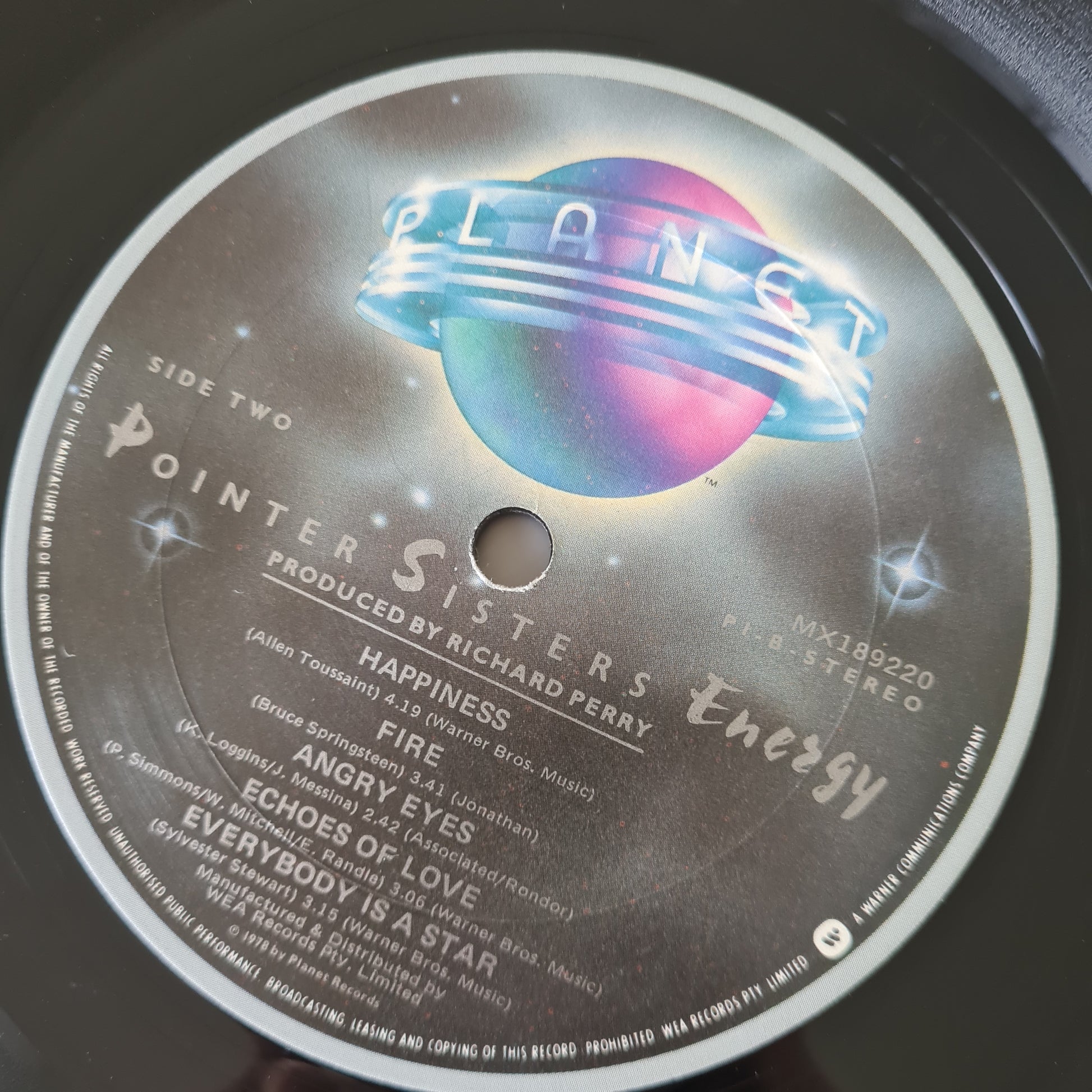 Pointer Sisters – Energy - 1978 - Vinyl Record LP - Sound Hound Records