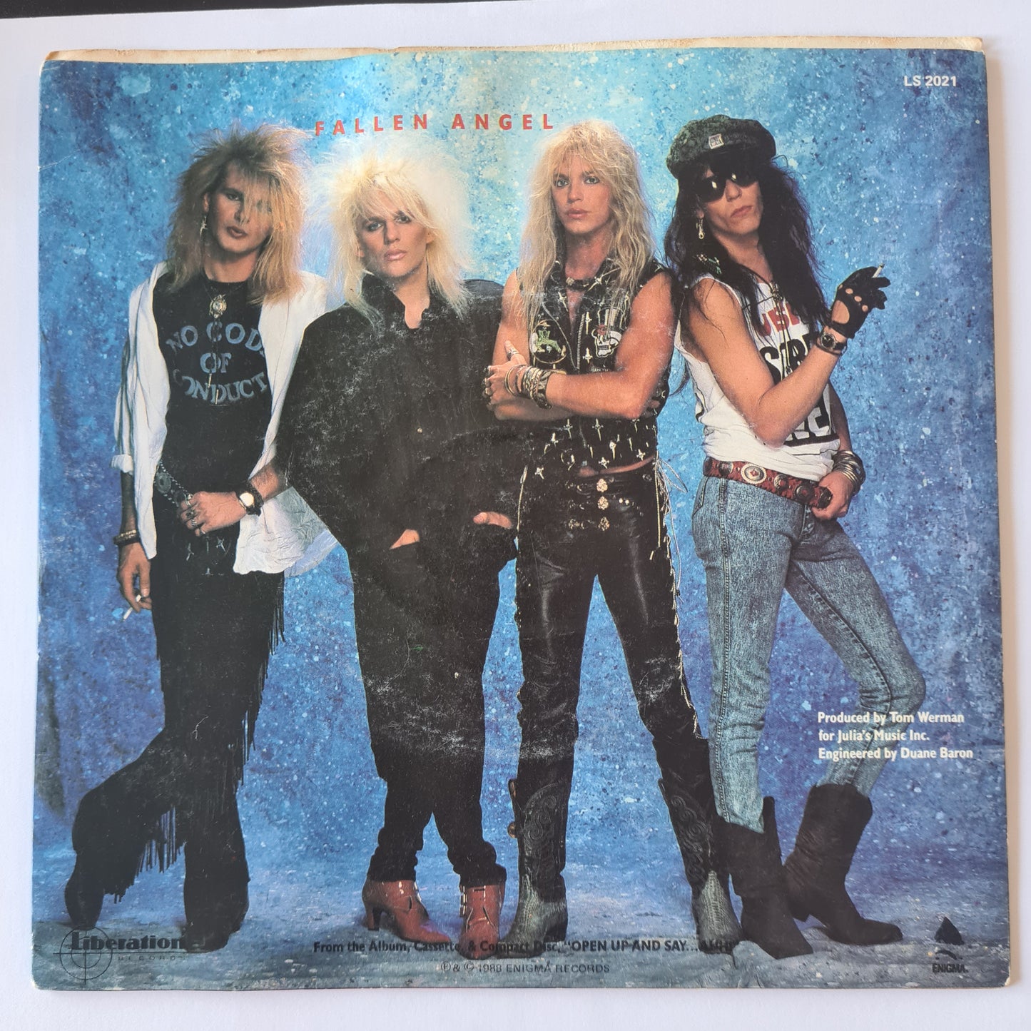 Poison - Fallen Angel - 1988 - Vinyl Record 7" Single - 45 RPM - Sound Hound Records