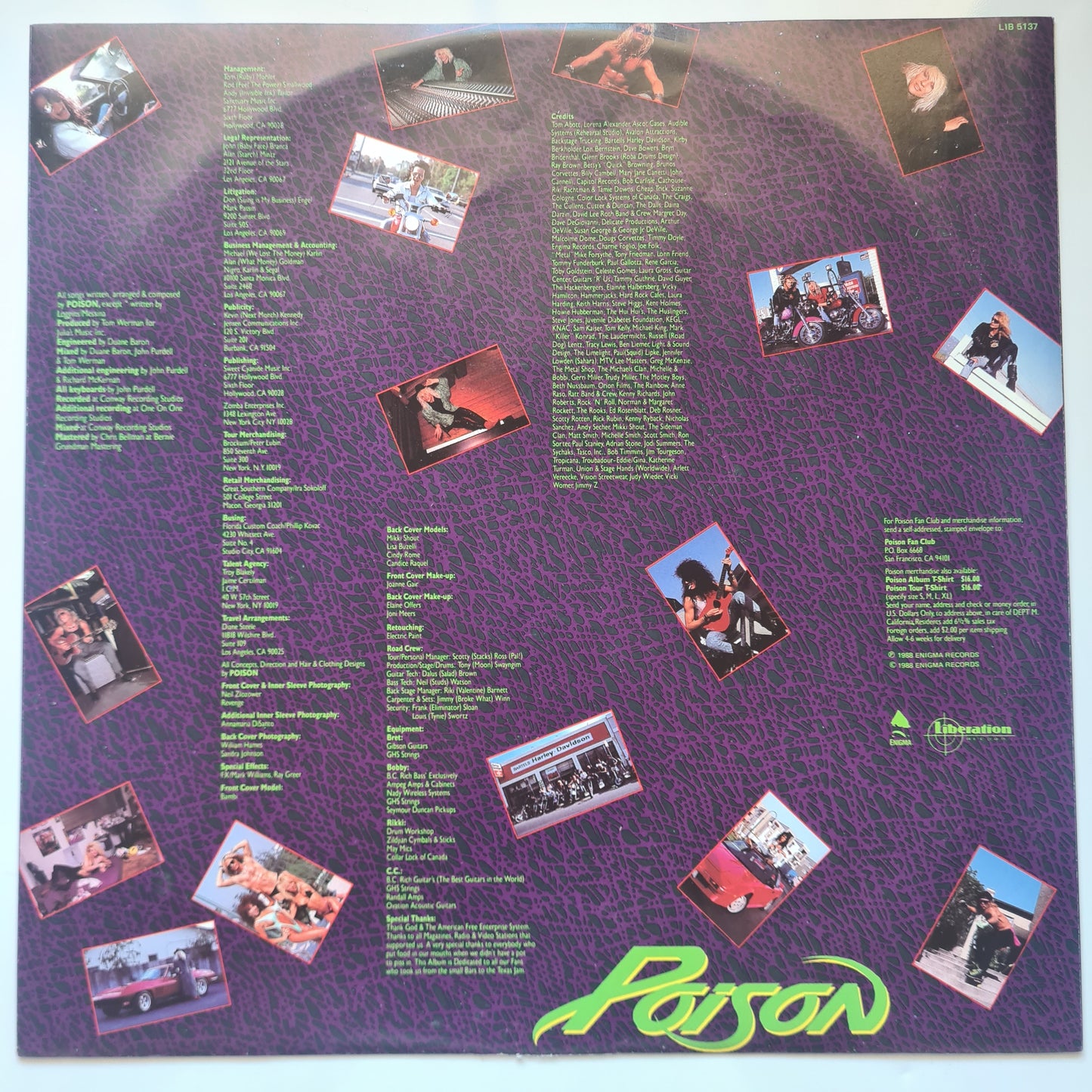 Poison – Open Up & Say... Ahh! - 1988 (Australian pressing) - Vinyl Record LP - Sound Hound Records